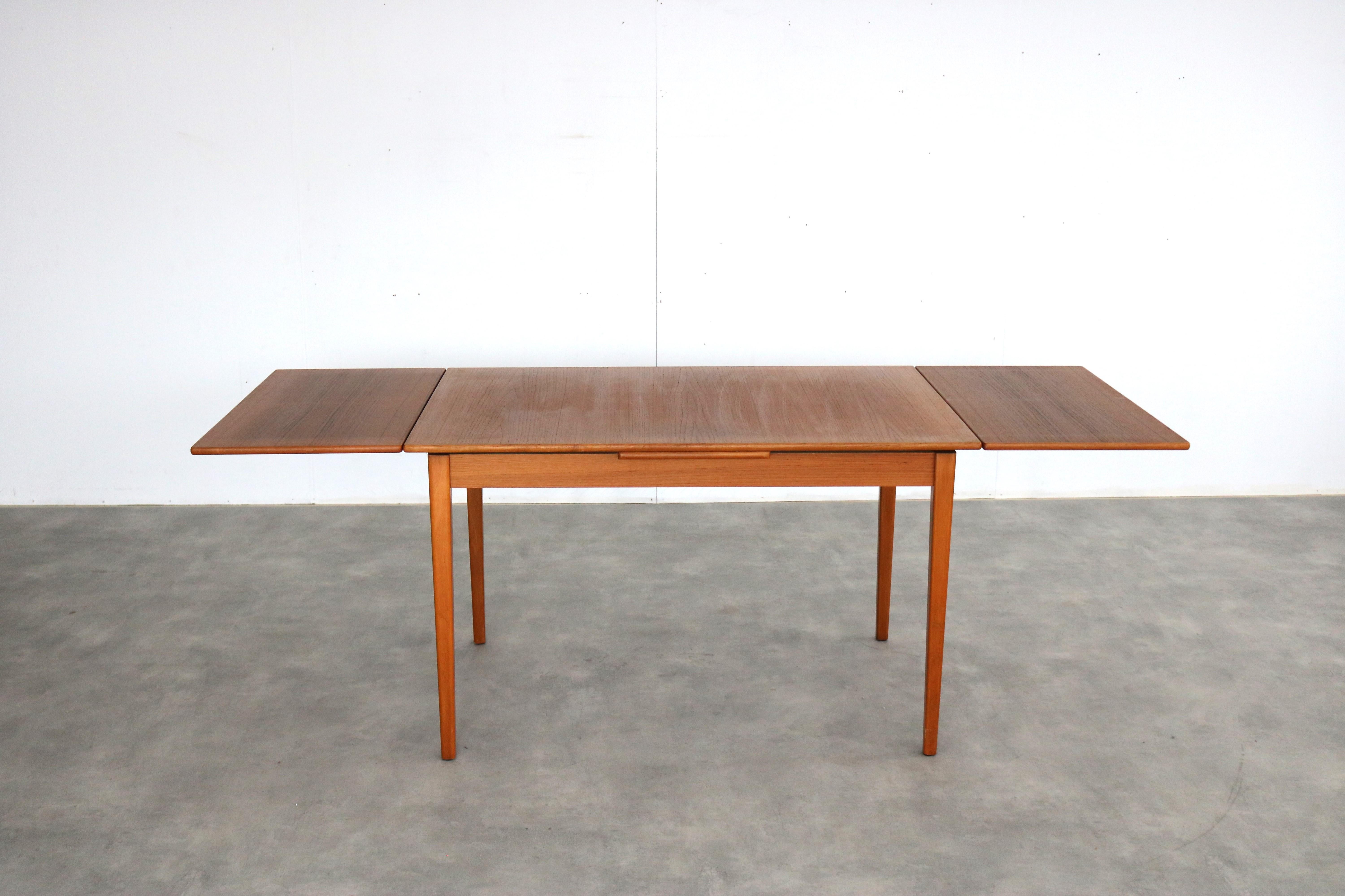 table à manger vintage  tableau  extensible  60s  Suédois en vente 8