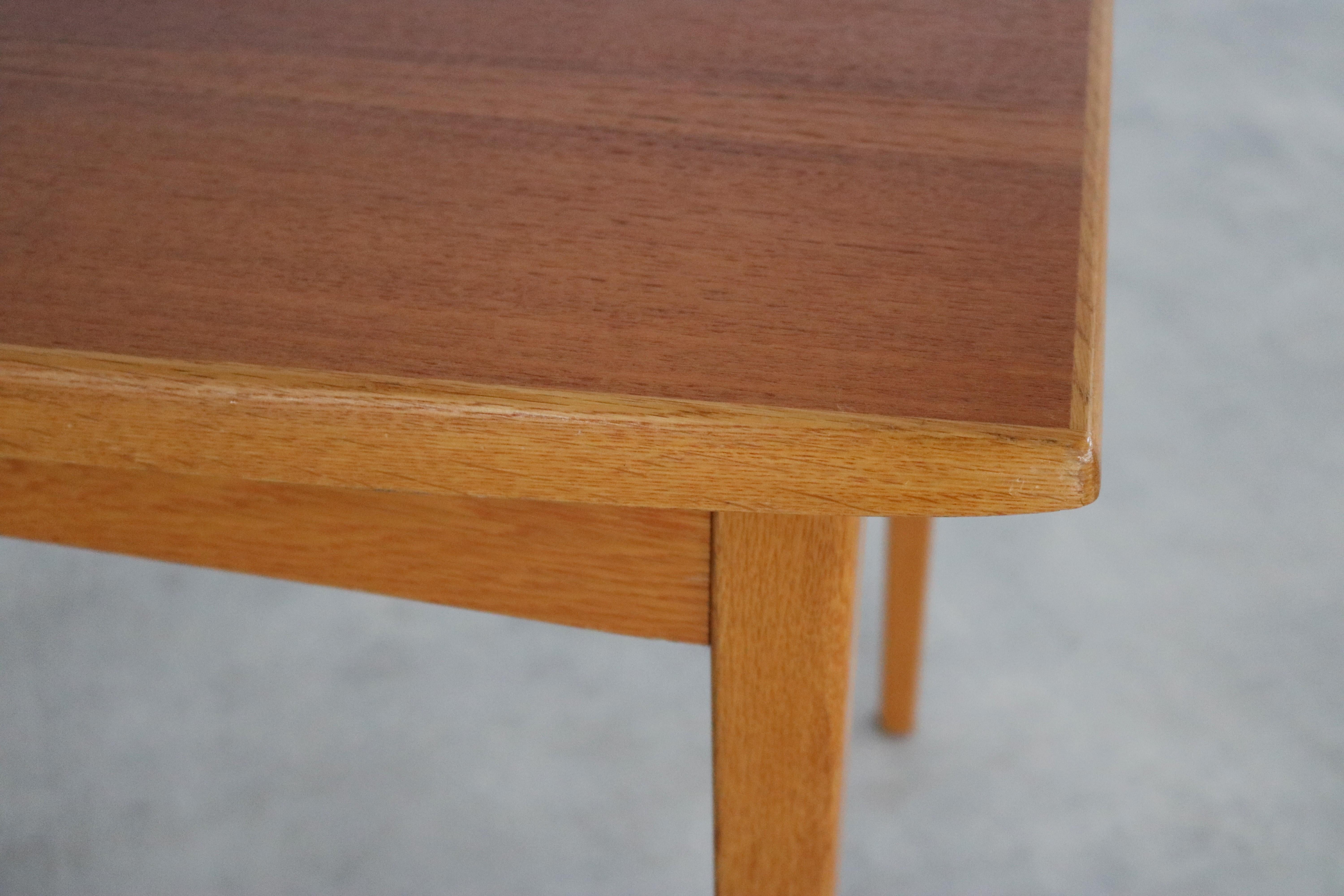 Chêne table à manger vintage  tableau  extensible  60s  Suédois en vente
