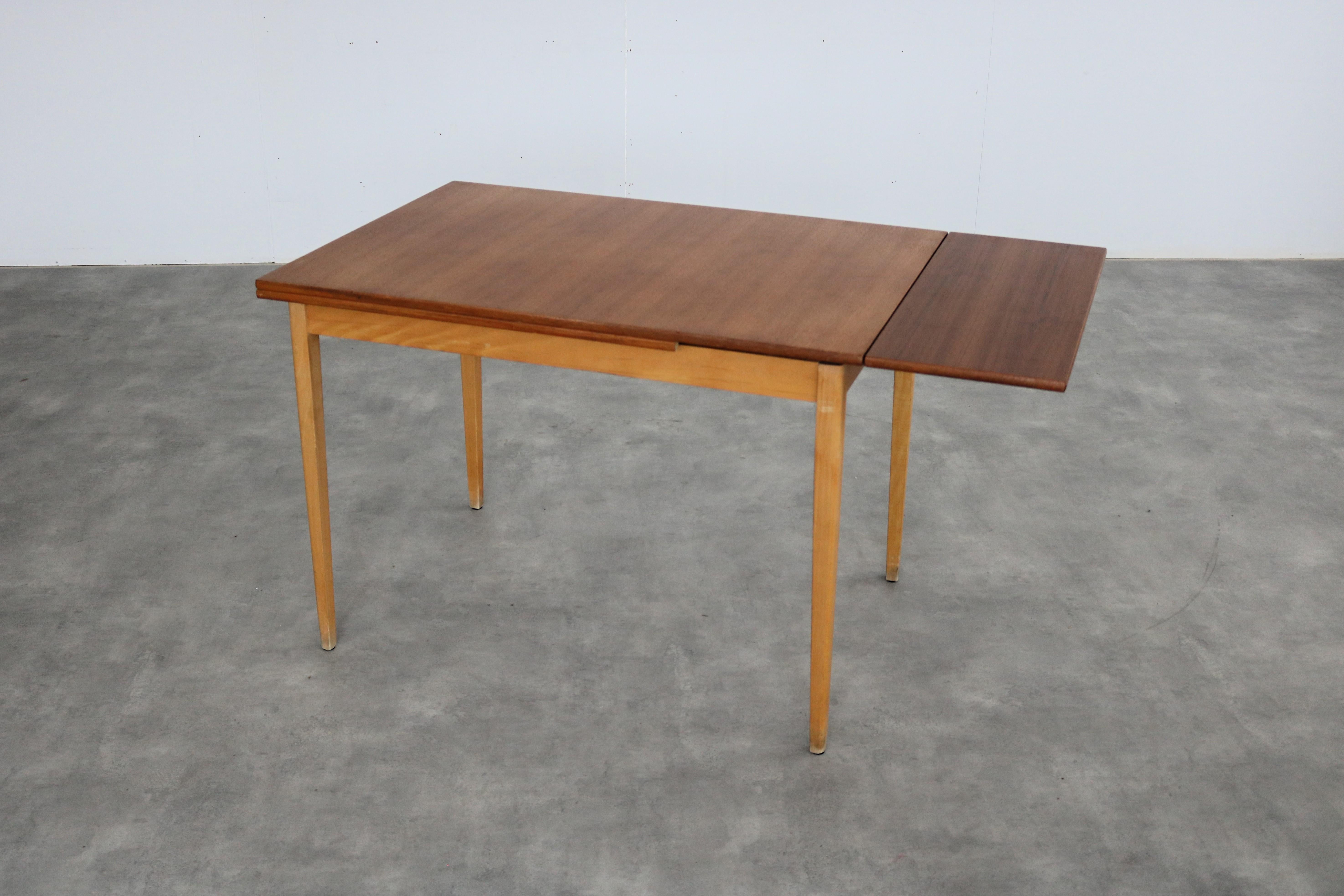 vintage dining table  table  extendable  60s  Swedish 1