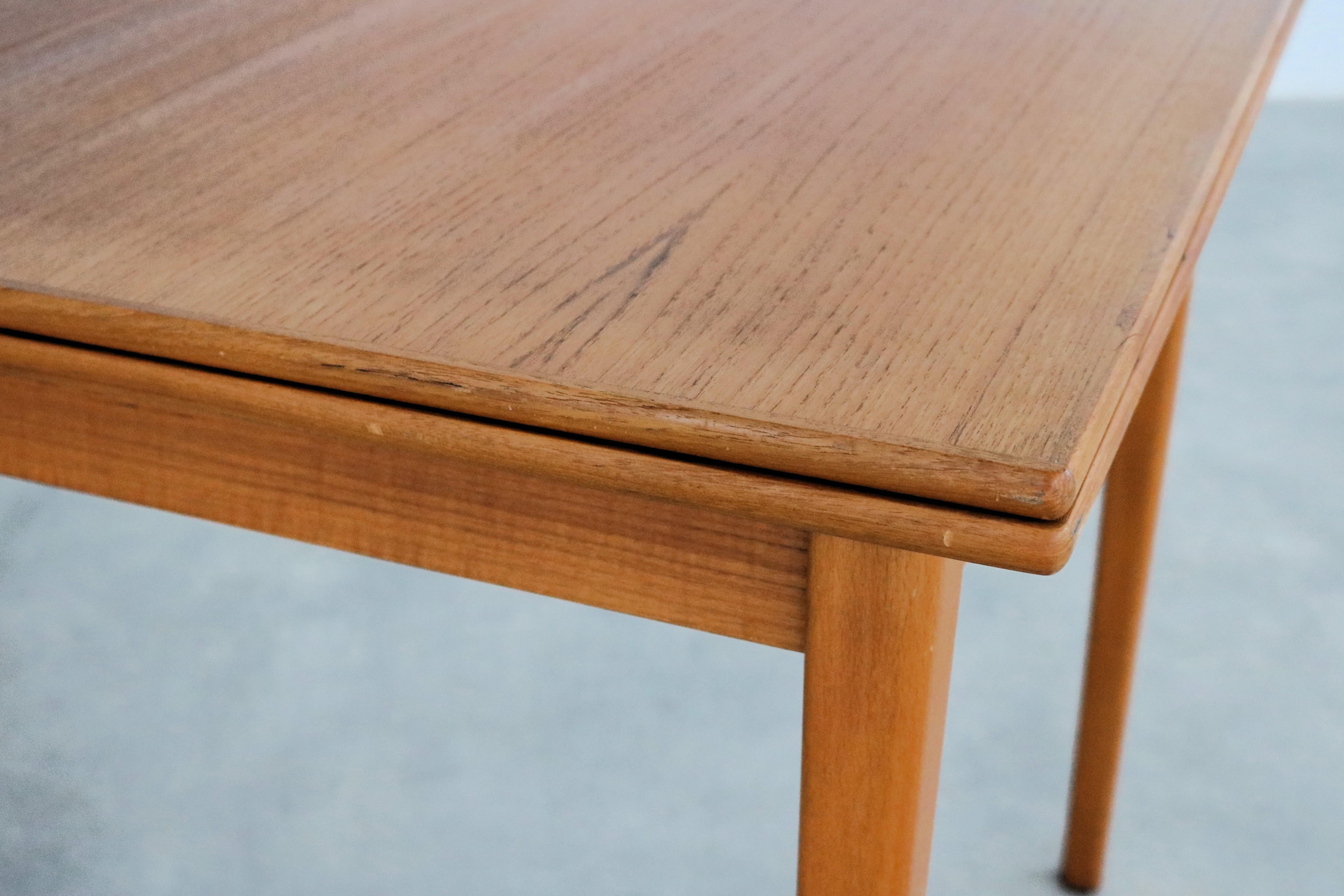 table à manger vintage  tableau  extensible  60s  Suédois en vente 1