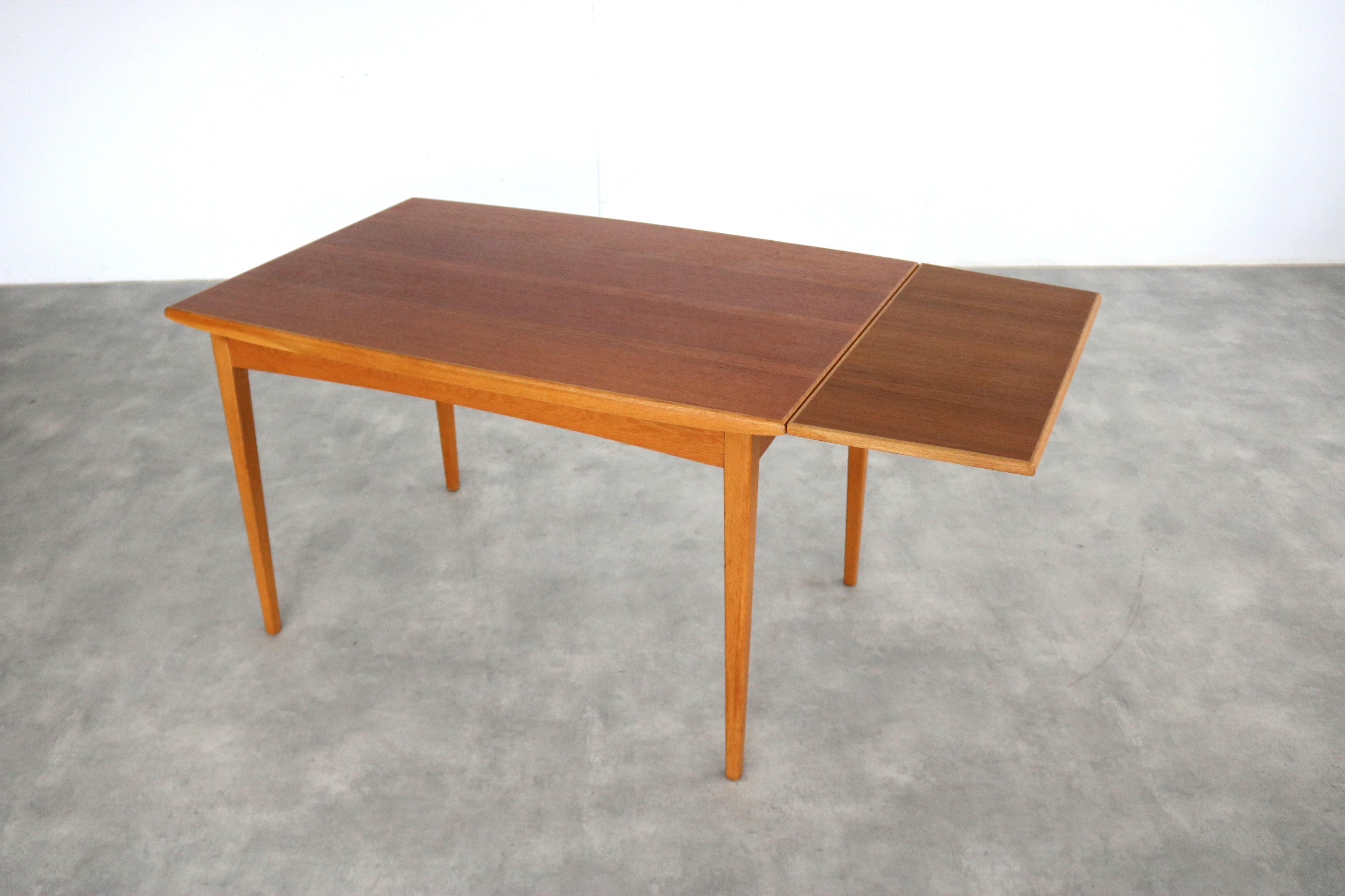 table à manger vintage  tableau  extensible  60s  Suédois en vente 2