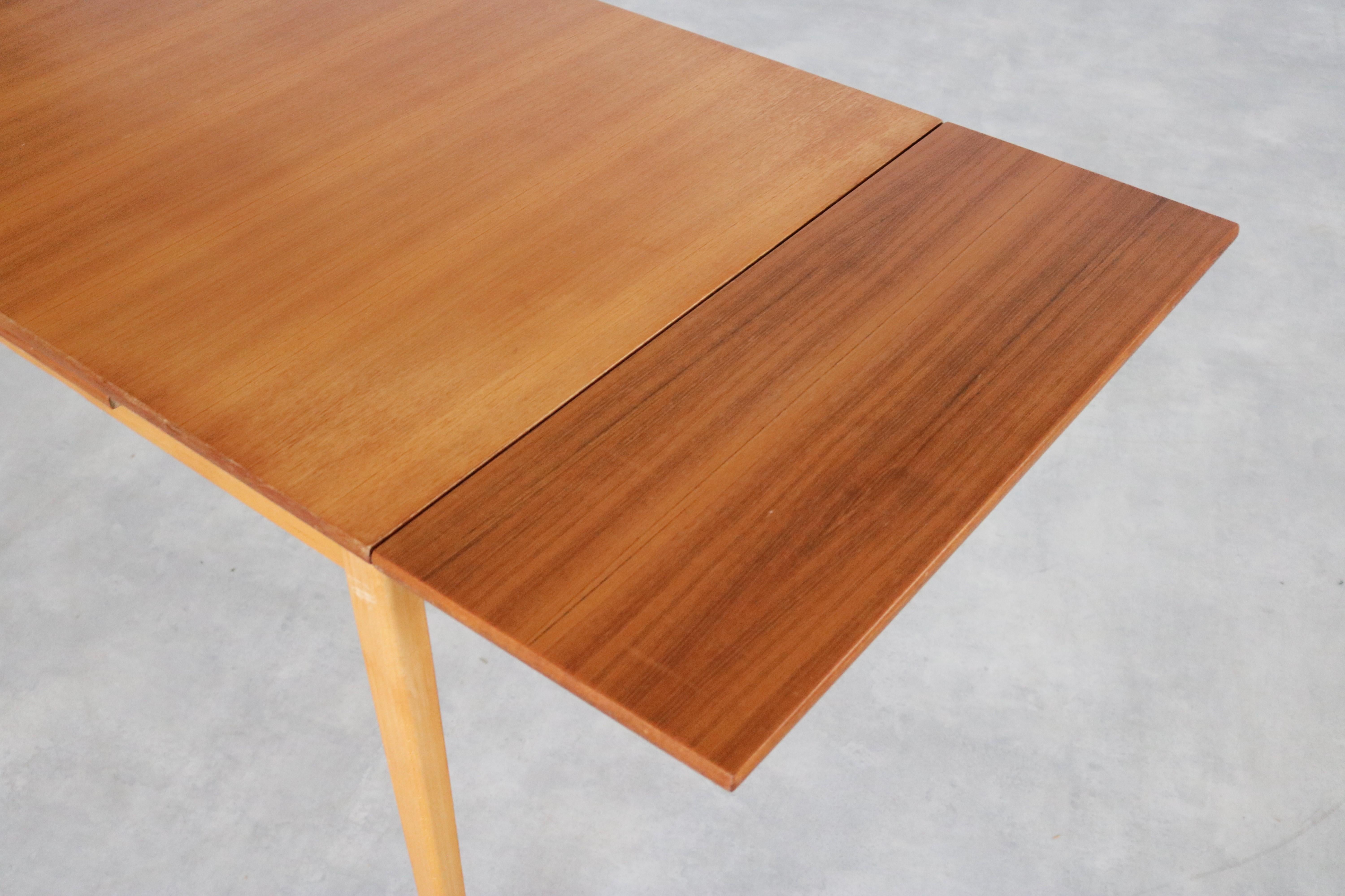 vintage dining table  table  extendable  60s  Swedish 2