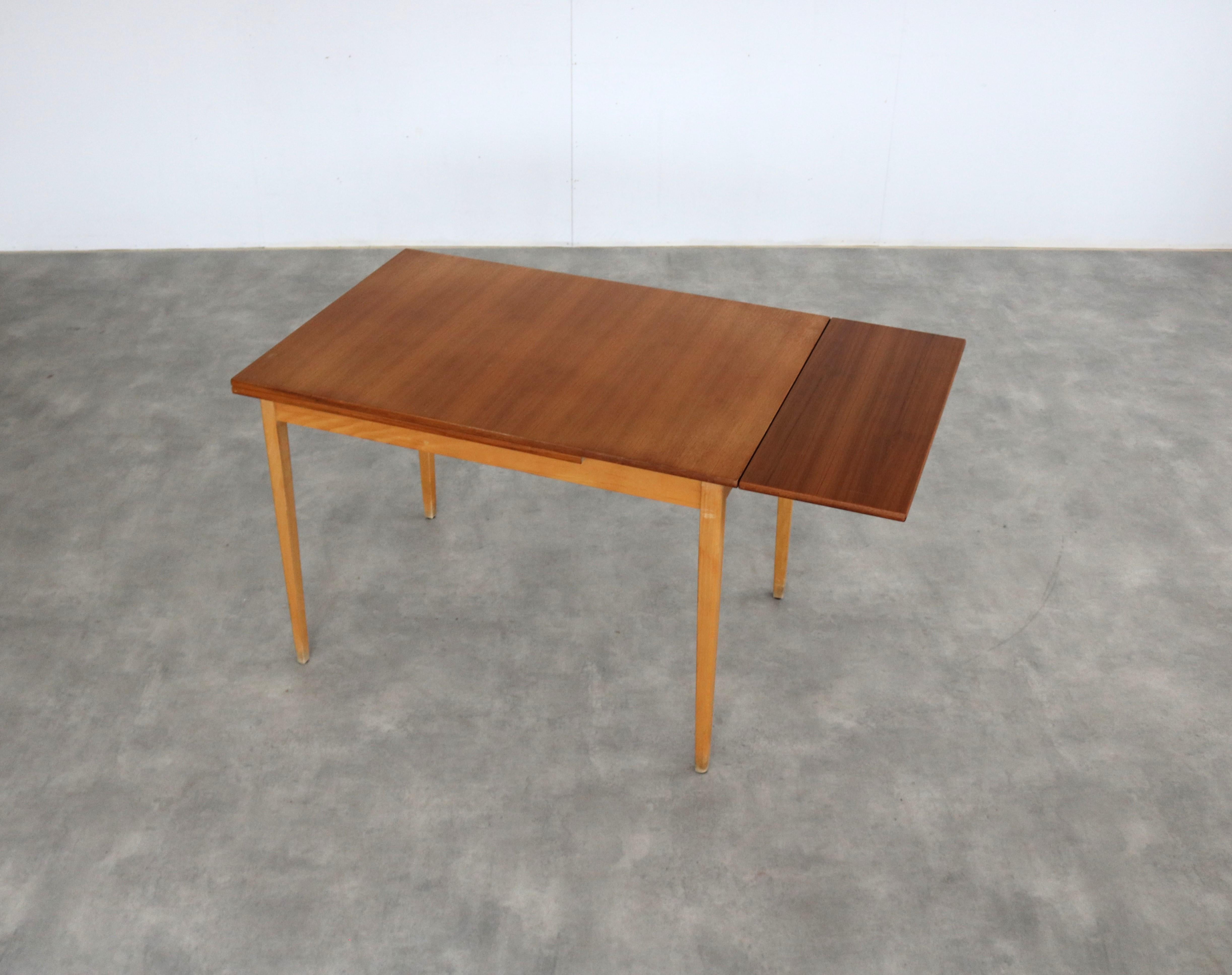 vintage dining table  table  extendable  60s  Swedish 3