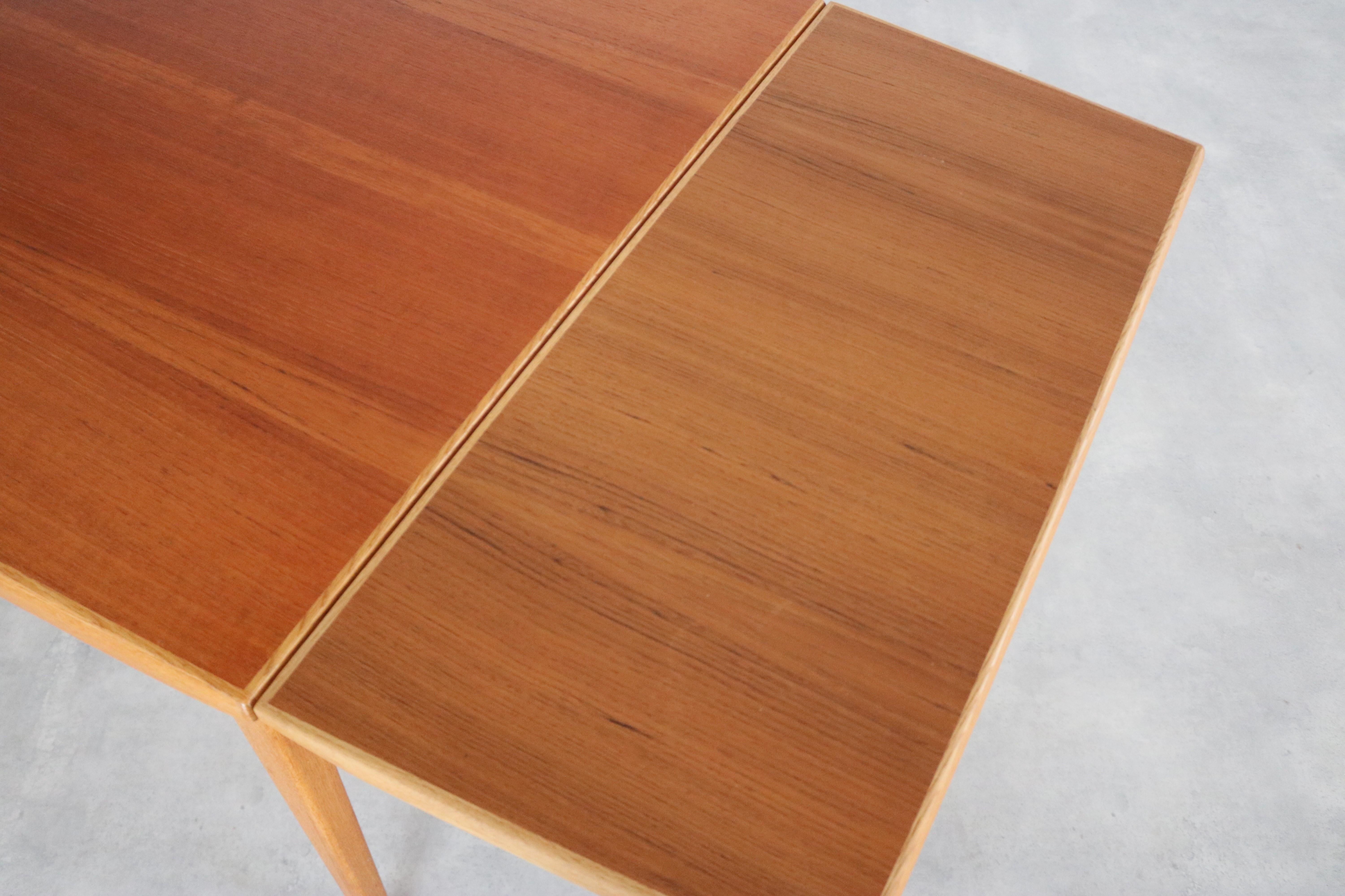 table à manger vintage  tableau  extensible  60s  Suédois en vente 4