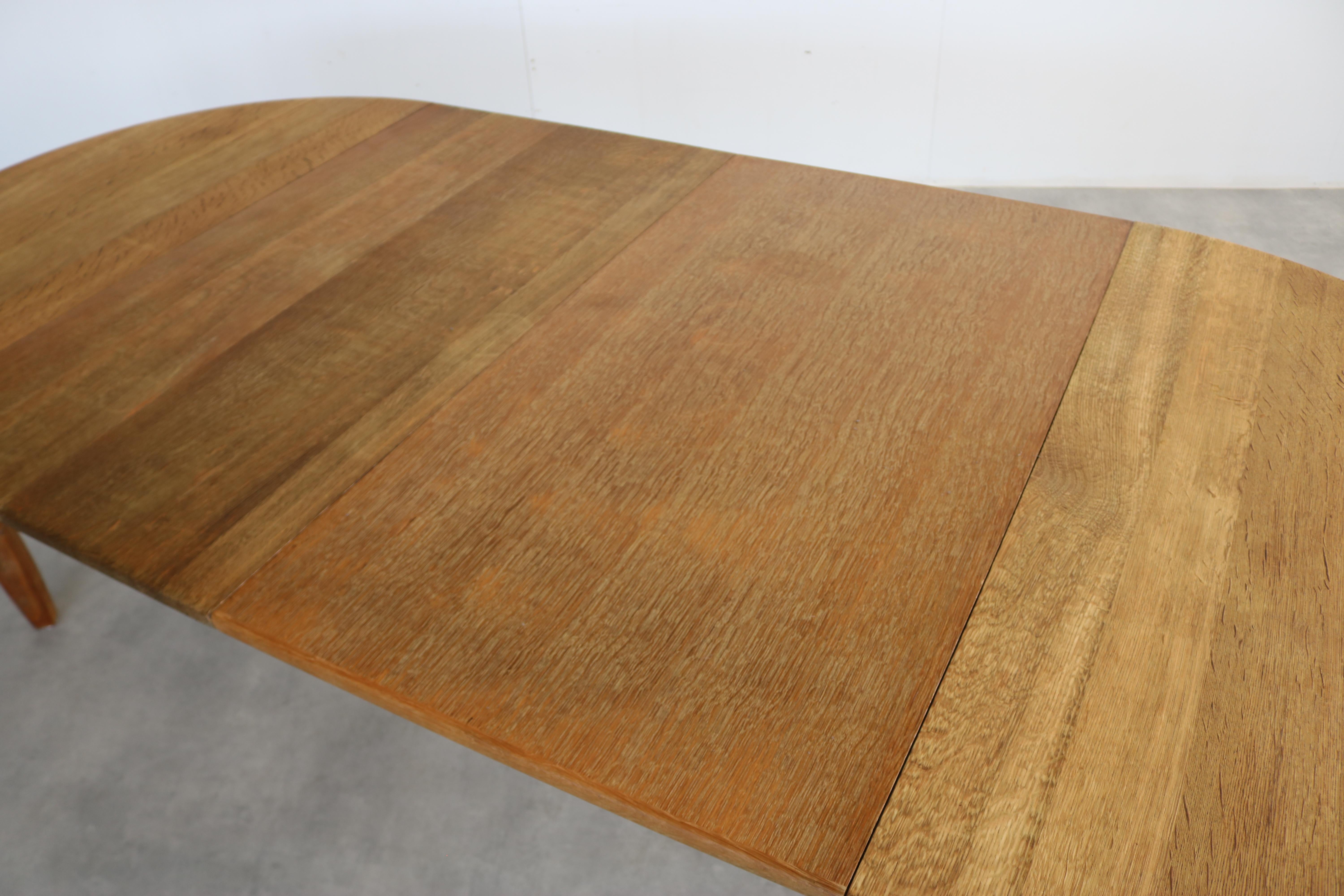 vintage dining table  table  extendable  brutalist  Kjaernulf 7