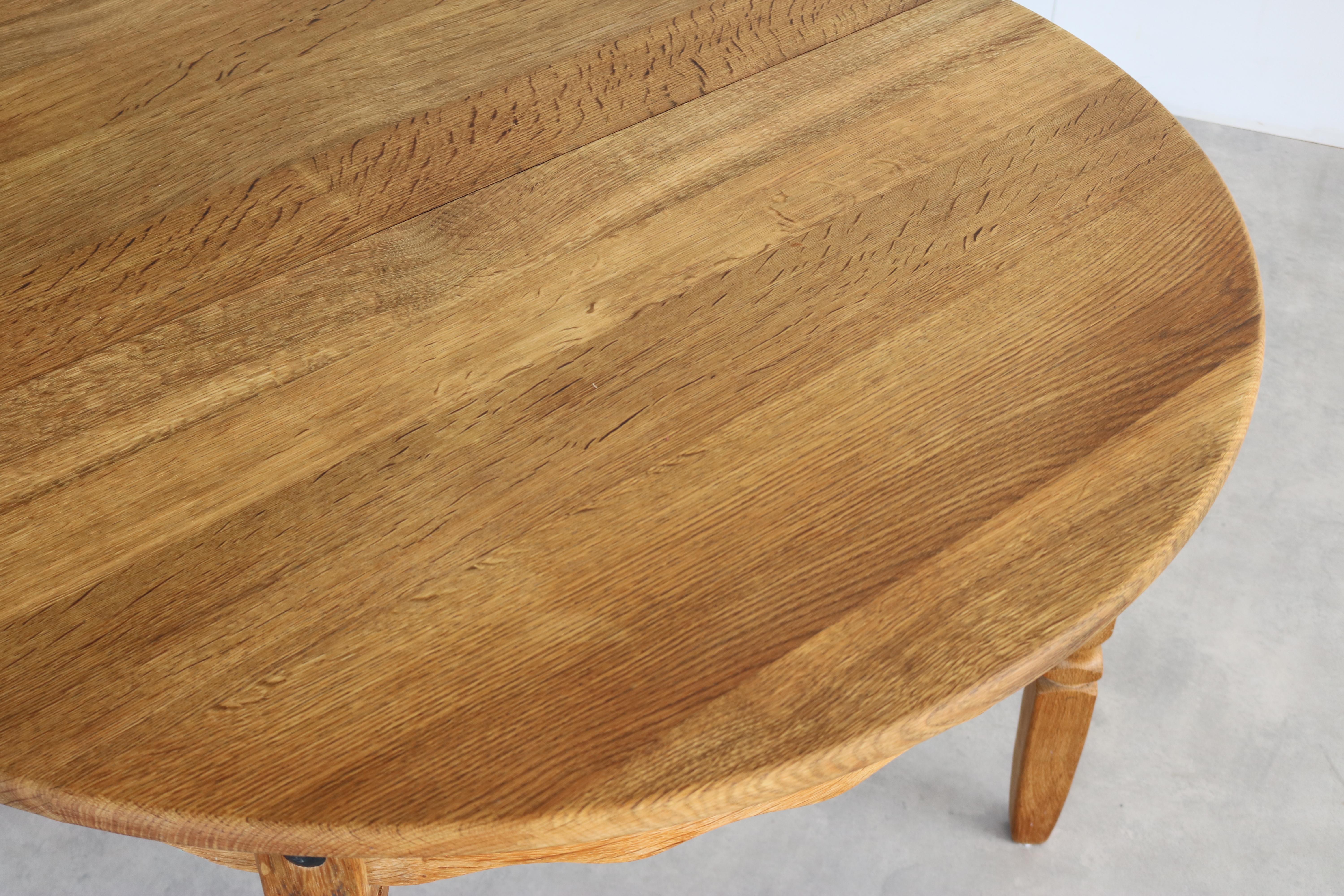Oak vintage dining table  table  extendable  brutalist  Kjaernulf