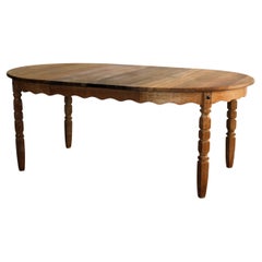 vintage dining table  table  extendable  brutalist  Kjaernulf