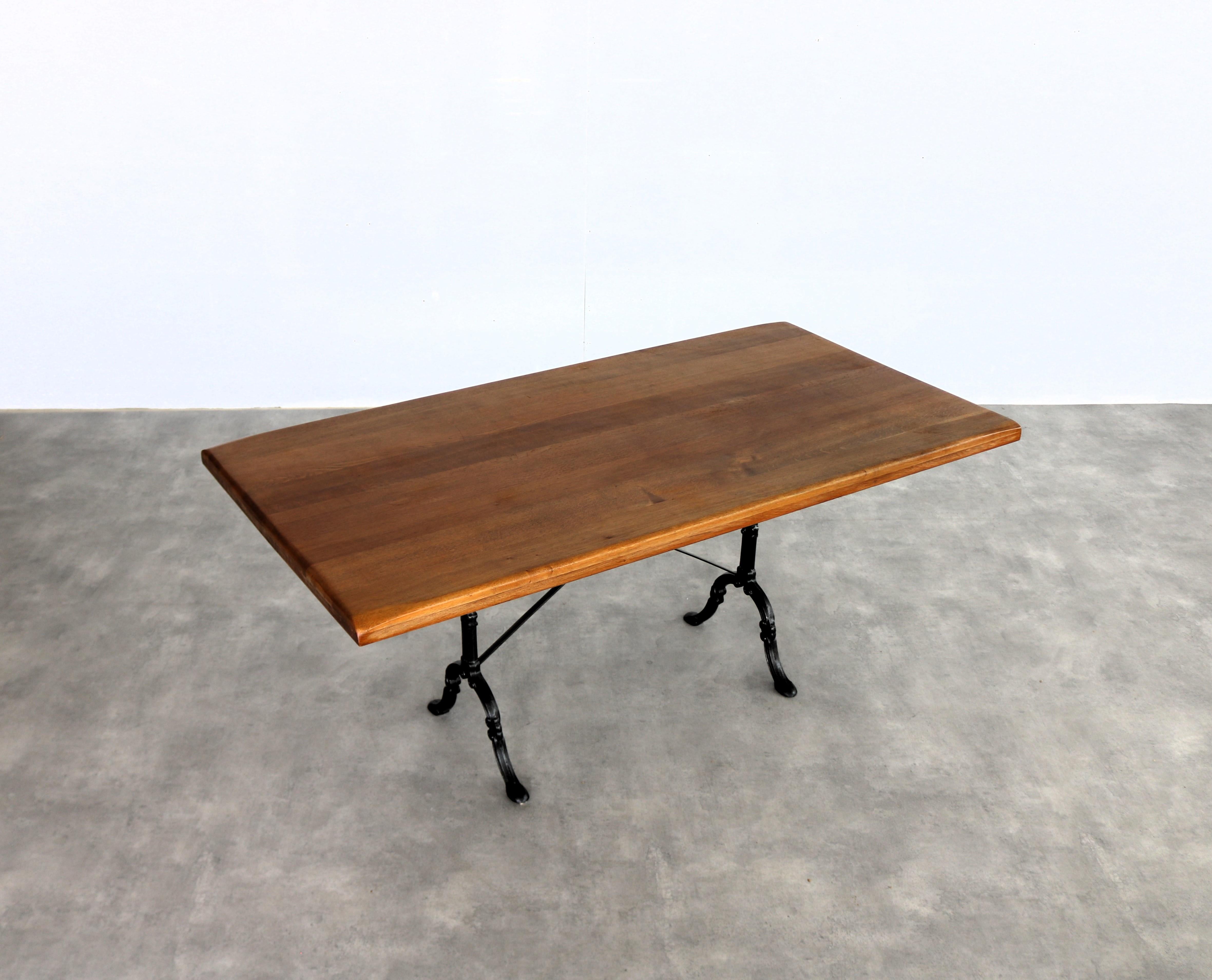 table à manger vintage  tableau  chêne  1950s en vente 4