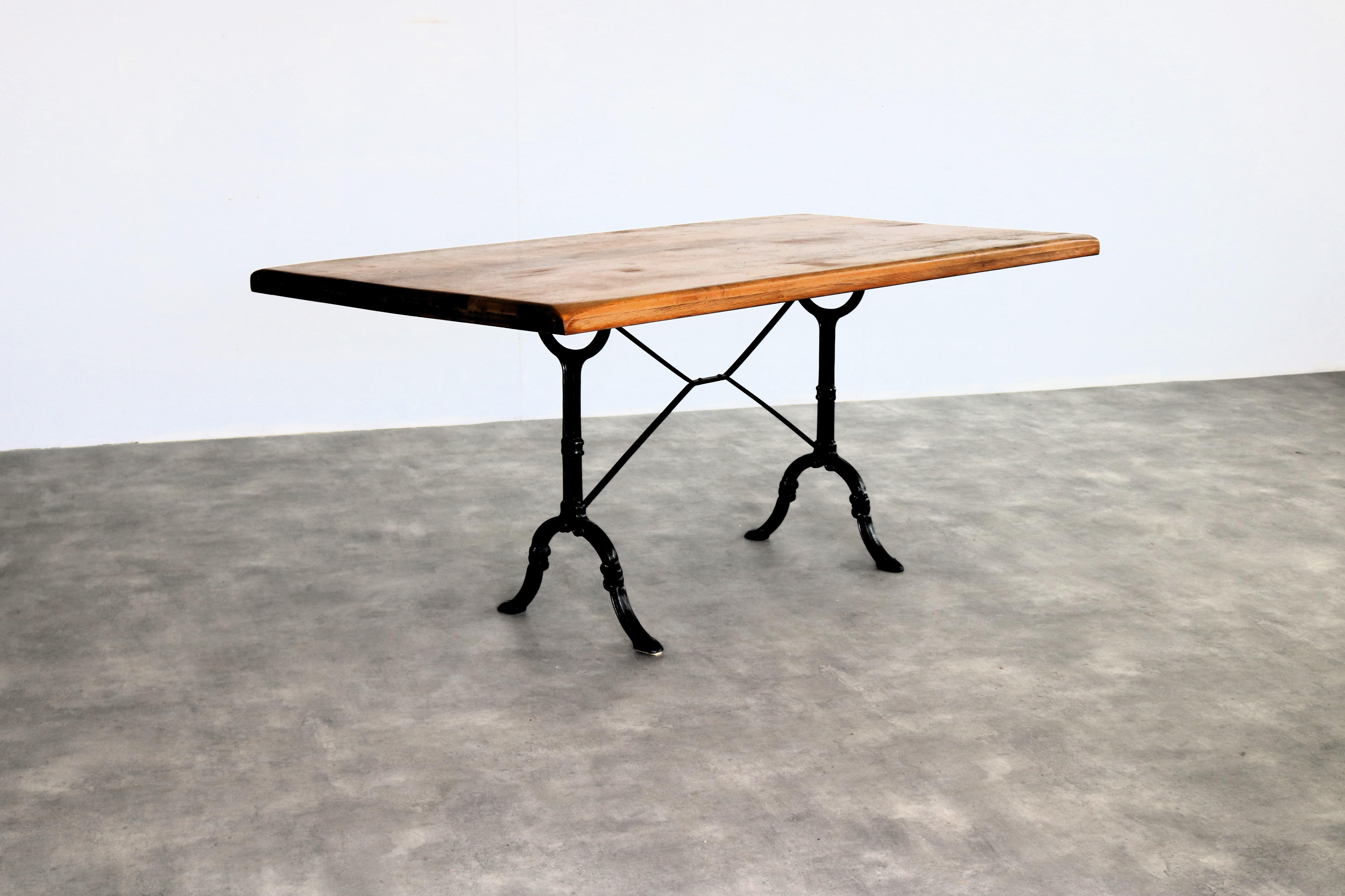 table à manger vintage  tableau  chêne  1950s en vente 5