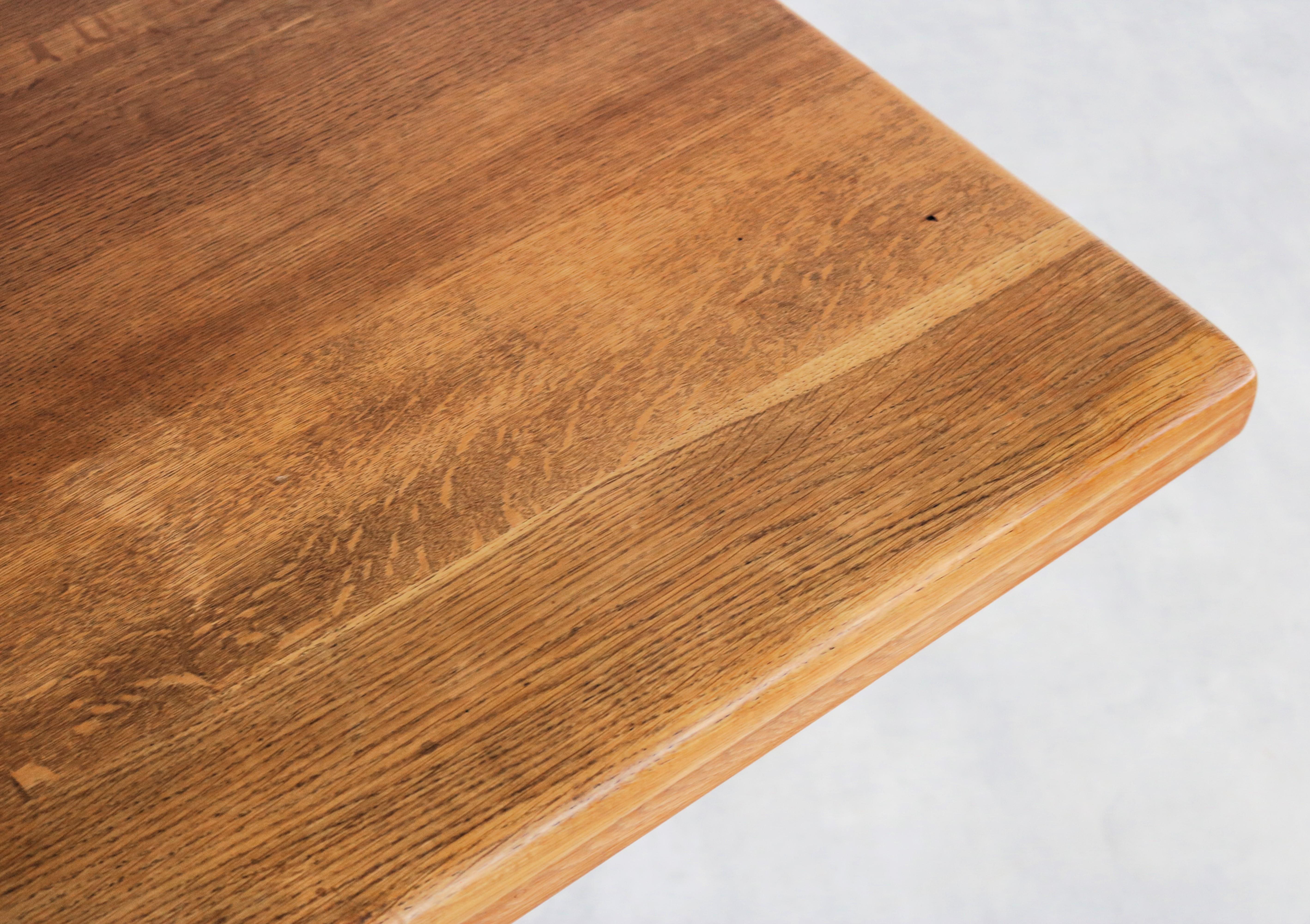 table à manger vintage  tableau  chêne  1950s en vente 3