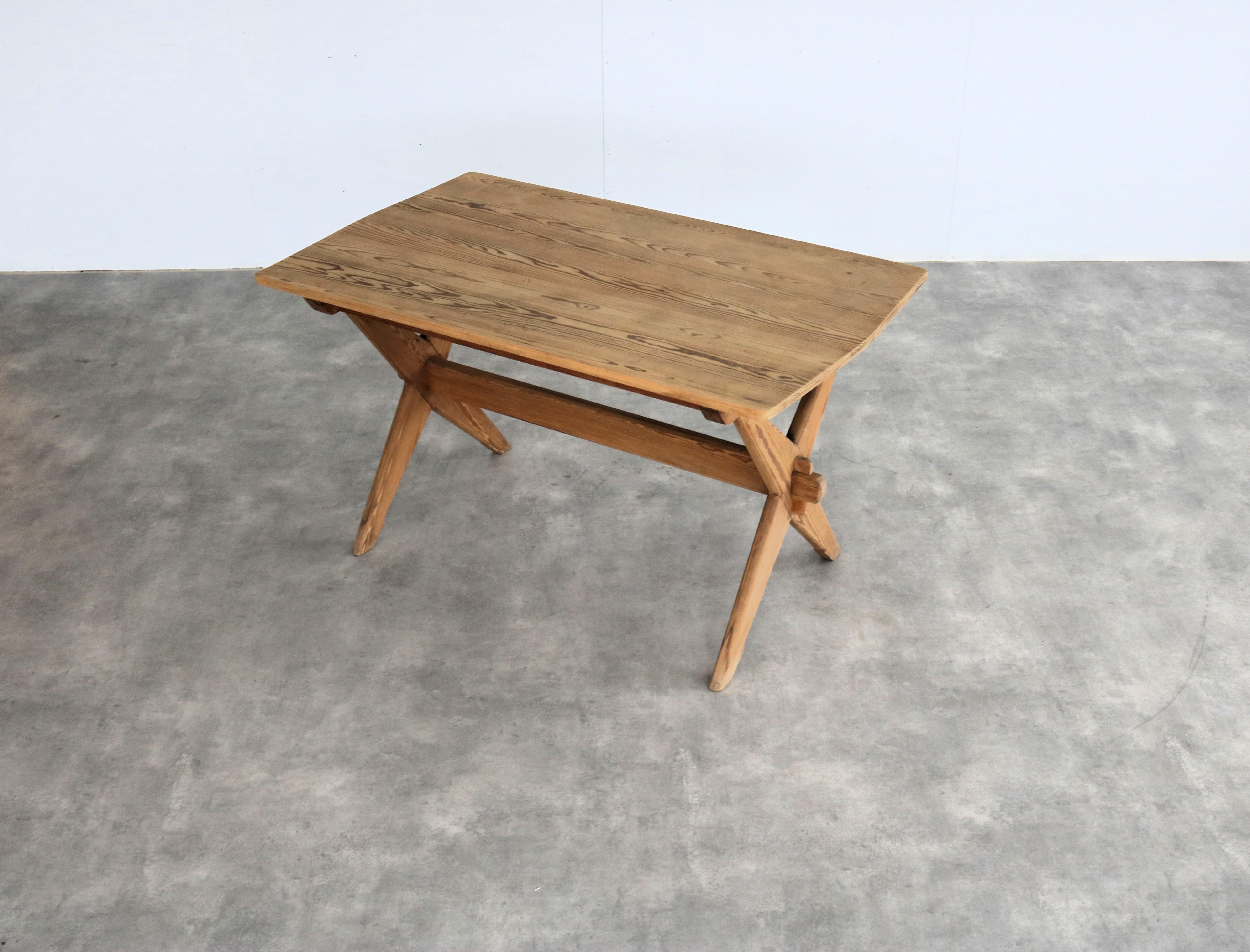 table à manger vintage  tableau  pin  60's 3