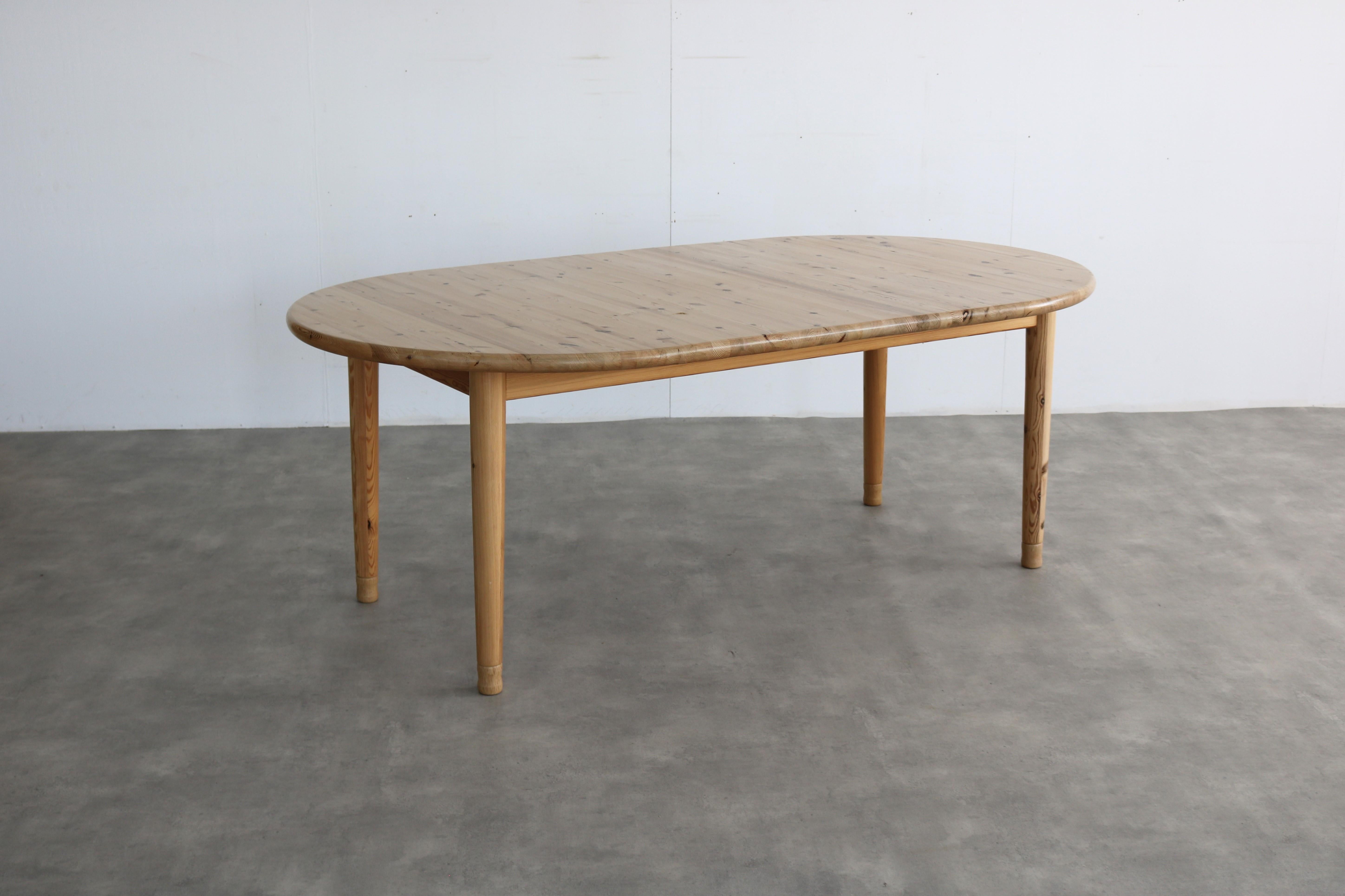 Swedish vintage dining table  table  pine  70s For Sale