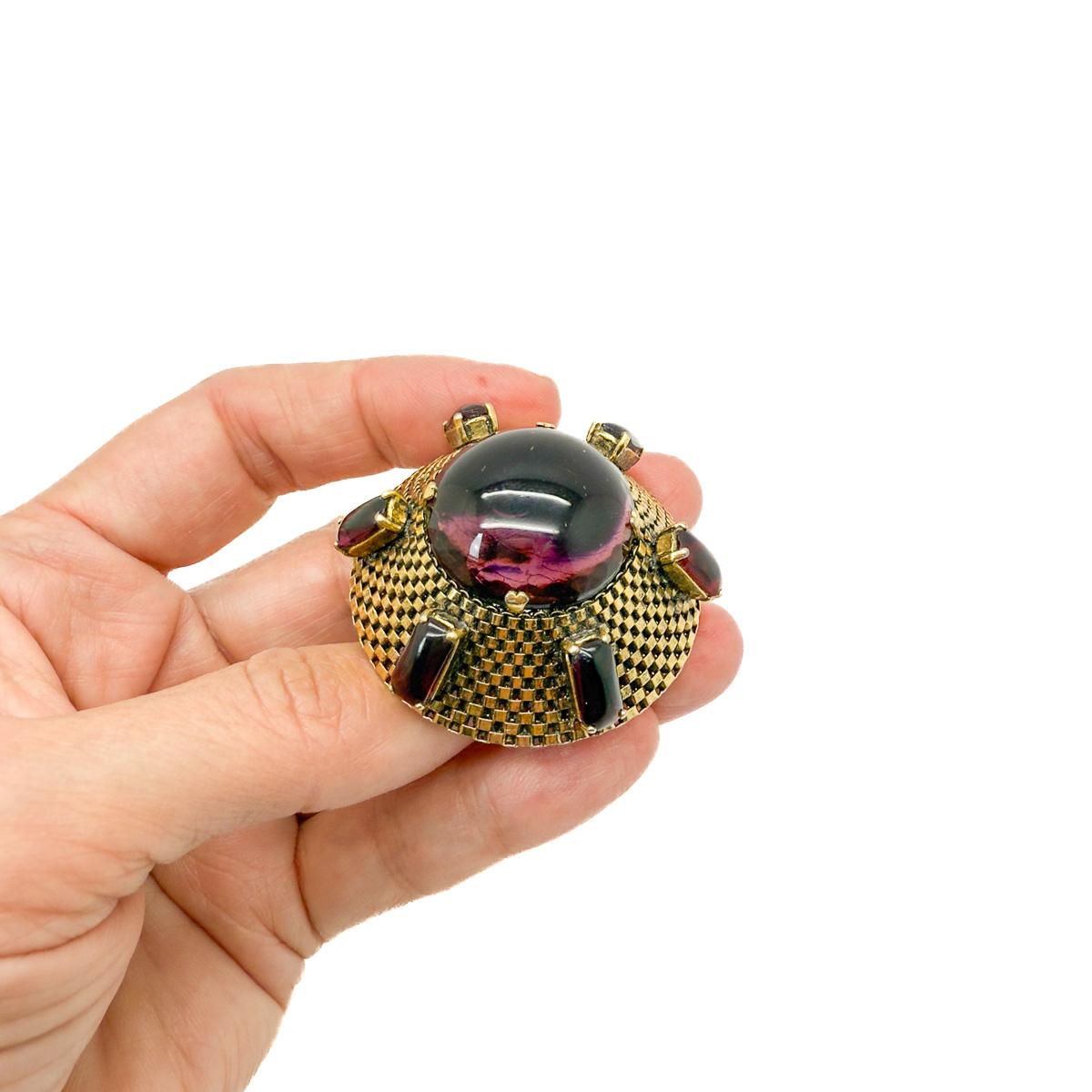 Broche Sputnik Vintage Dior Amatista 1963 en venta 6