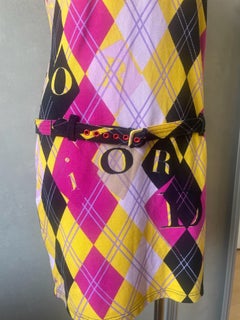 Vintage  Dior “Argyle Collection” Sleeveless Polo Dress, Arlequin Golf Pattern