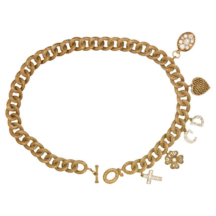 Vintage Dior Belt with Charm's For Sale
