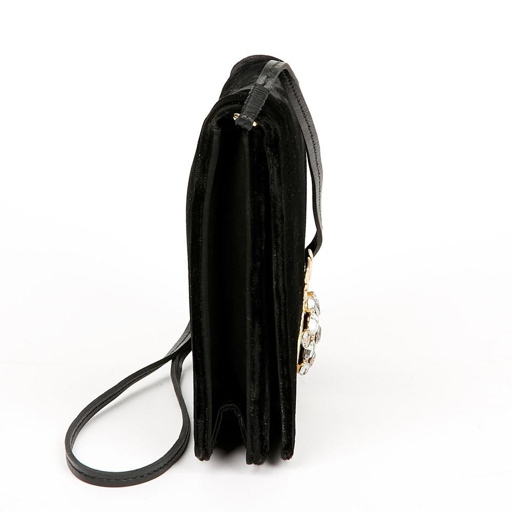 Vintage Dior Black Evening Bag With Rhinestones at 1stDibs