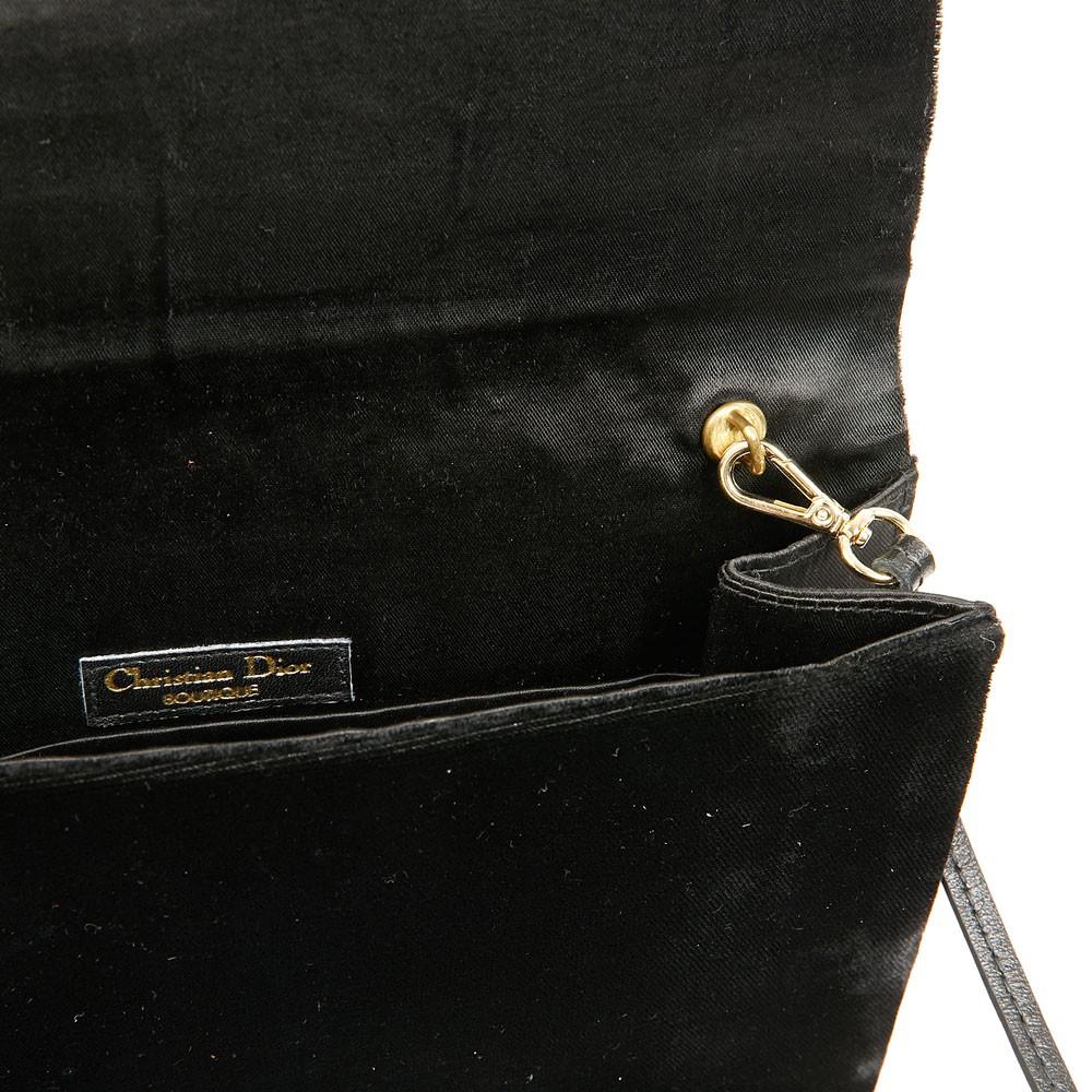 Vintage Dior Black Evening Bag With Rhinestones 1