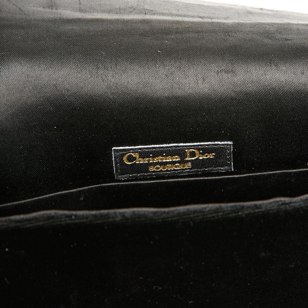 Vintage Dior Black Evening Bag With Rhinestones 2
