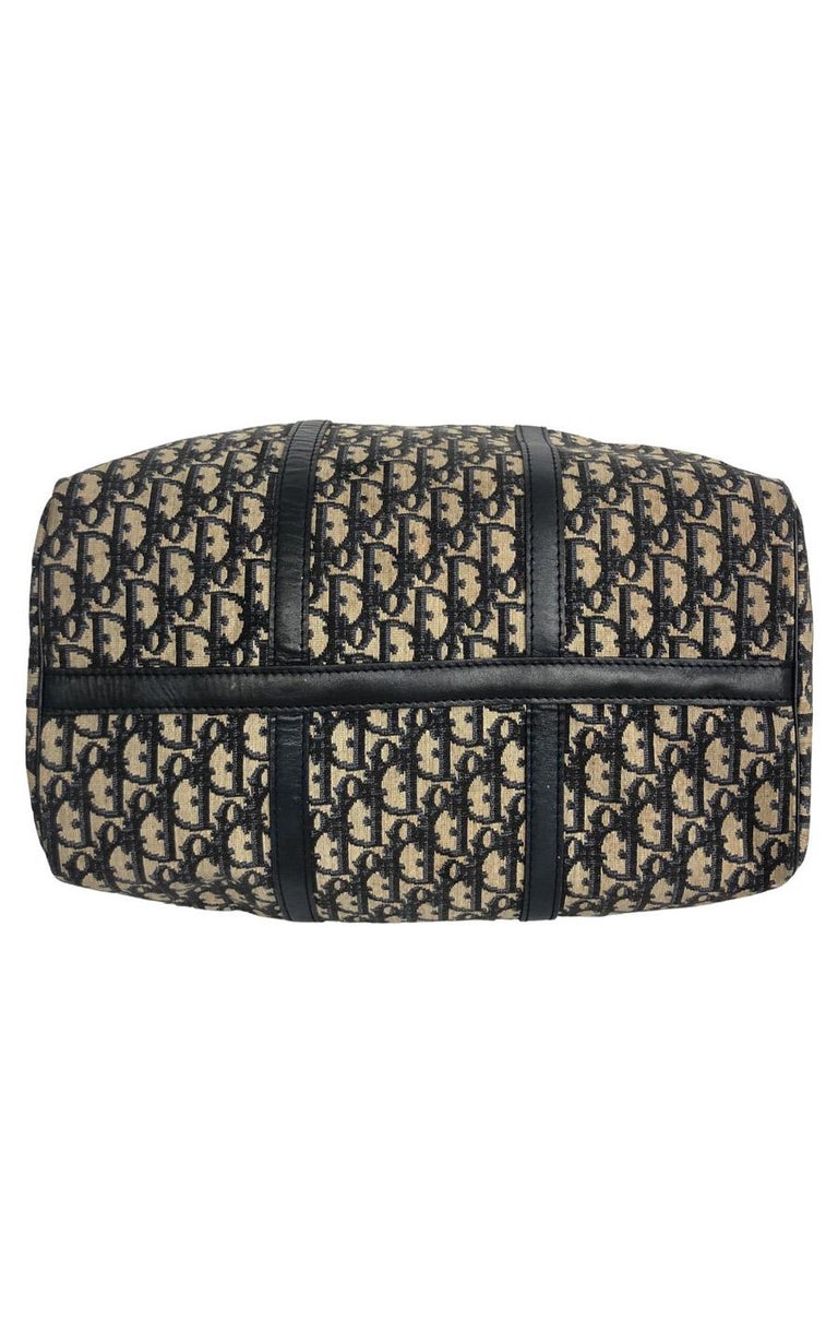 Vintage Dior Bowling Bag Obliquecanvas Navy For Sale at 1stDibs dior