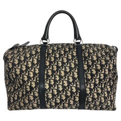 Retro Dior Bowling Bag Oblique-canvas Navy