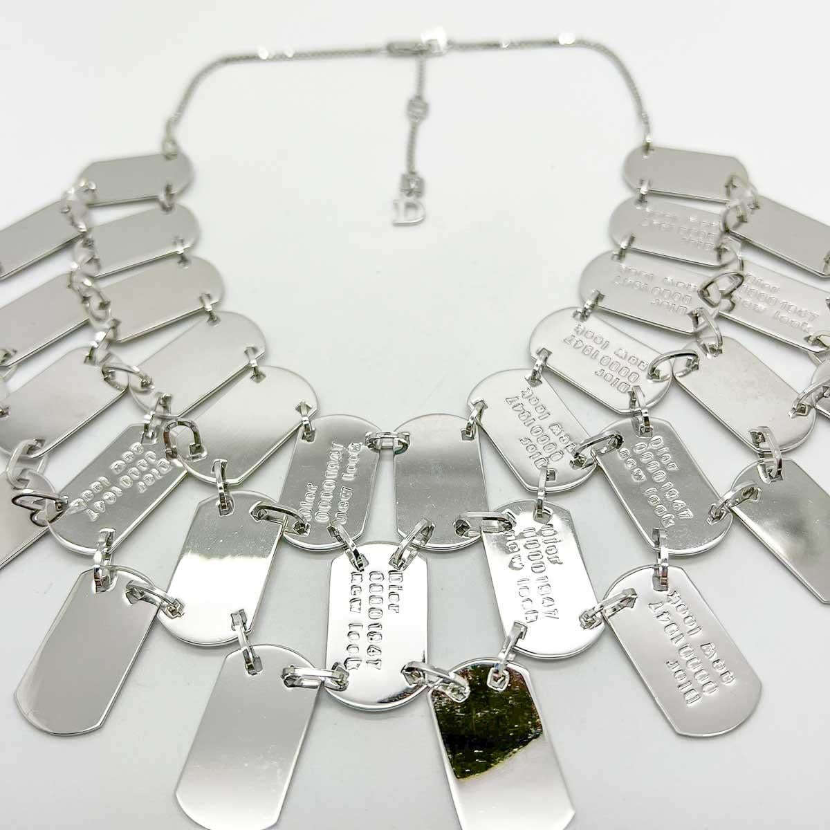 Women's or Men's Vintage Dior by Galliano New Look Dog Tag Bib 1990s For Sale