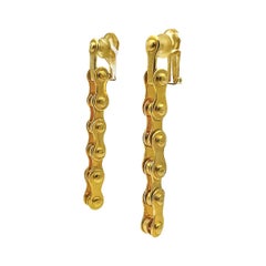 Vintage Dior by Galliano Statement Bike Chain Earrings 2000