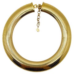 Vintage Dior Chunky Gaspipe Necklace 1980s