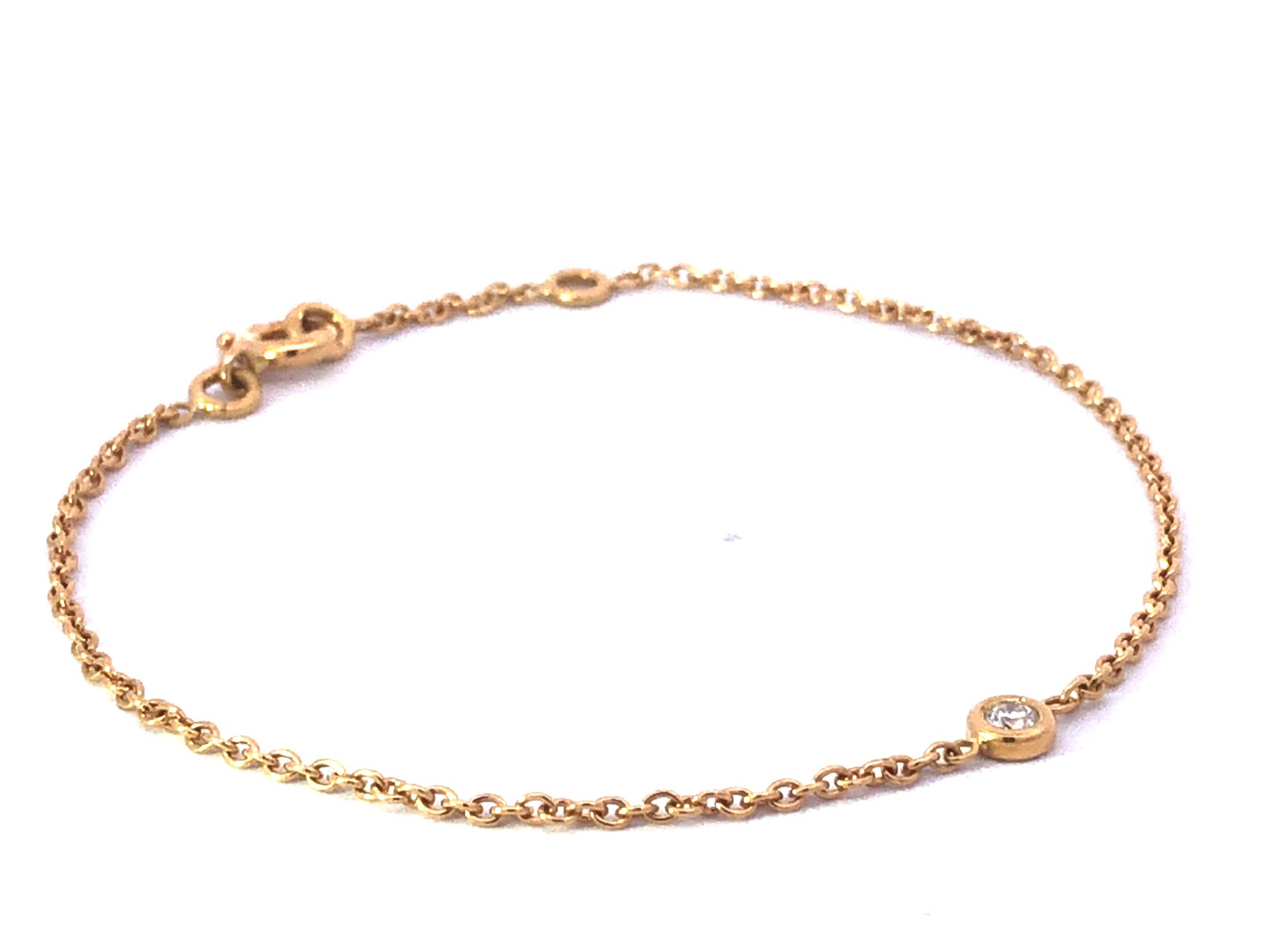 Vintage Dior Diamonds by the Yard Adjustable Bracelet in 18k Yellow Gold In Excellent Condition For Sale In Honolulu, HI