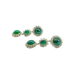 Vintage Dior Emerald Drop Earrings 1966