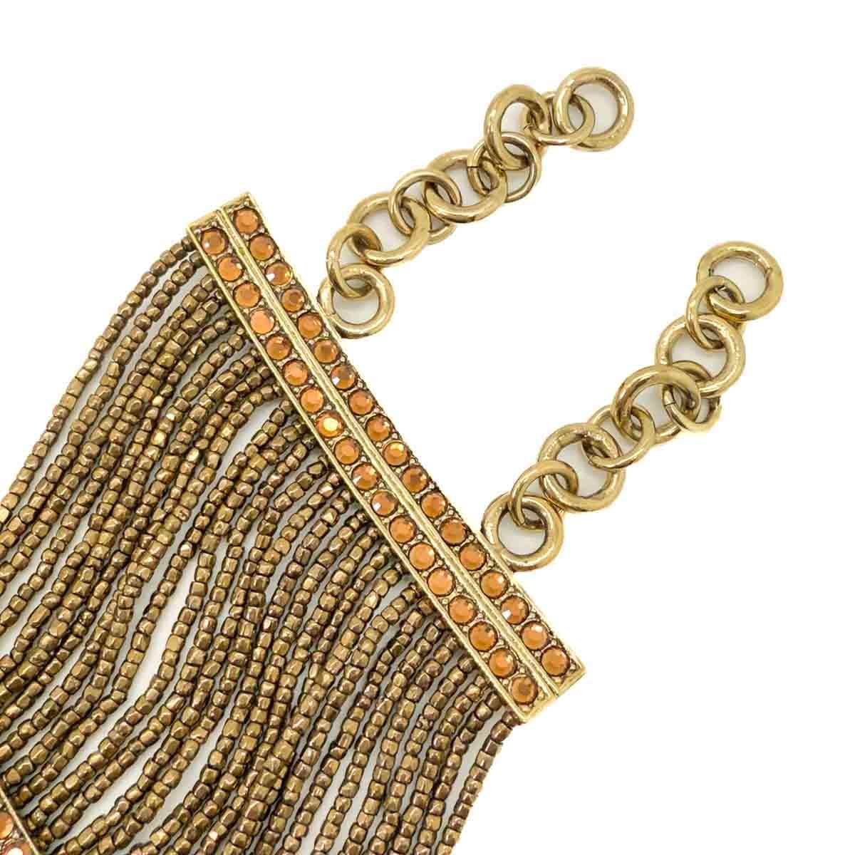 Collar gargantilla vintage Dior Galliano Bronce Masai Años 90 en venta 3
