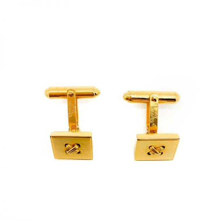 Vintage Dior Gold Knot Cufflinks 1980s In Good Condition In Wilmslow, GB