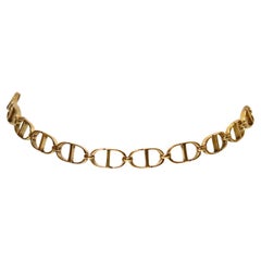 Vintage Dior Gold Tone CD Choker Circa 1990