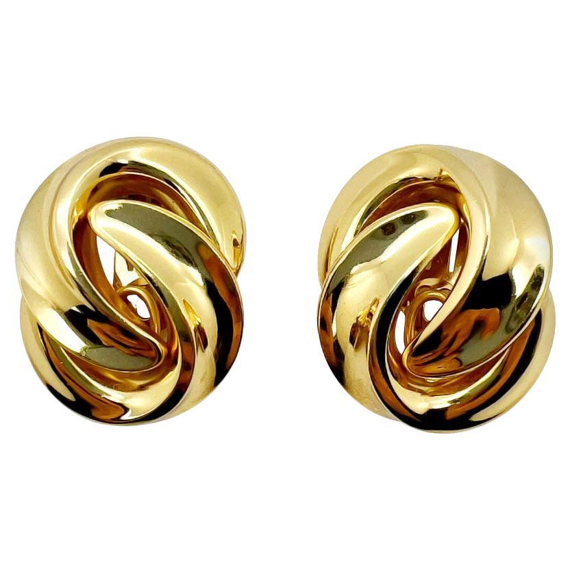 Vintage Dior Grande Love Knot Earrings 1980s For Sale