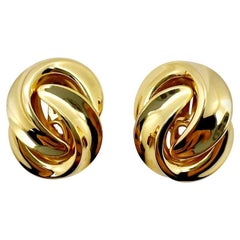 Vintage Dior Grande Love Knot Earrings 1980s