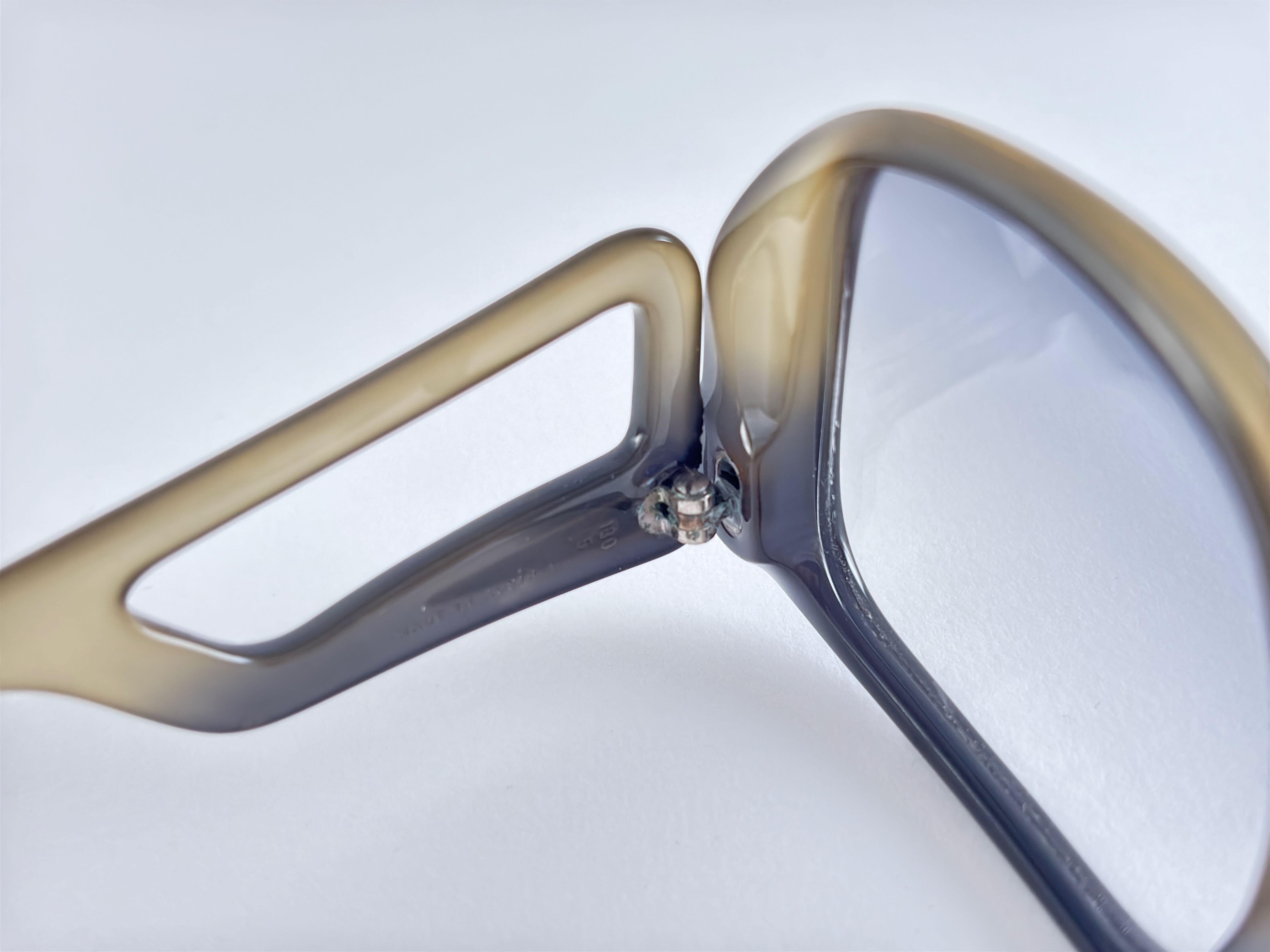 Vintage Dior Optyl-Sonnenbrille mit grünen Ausschnitten, Deutschland 1970er Jahre (Braun) im Angebot