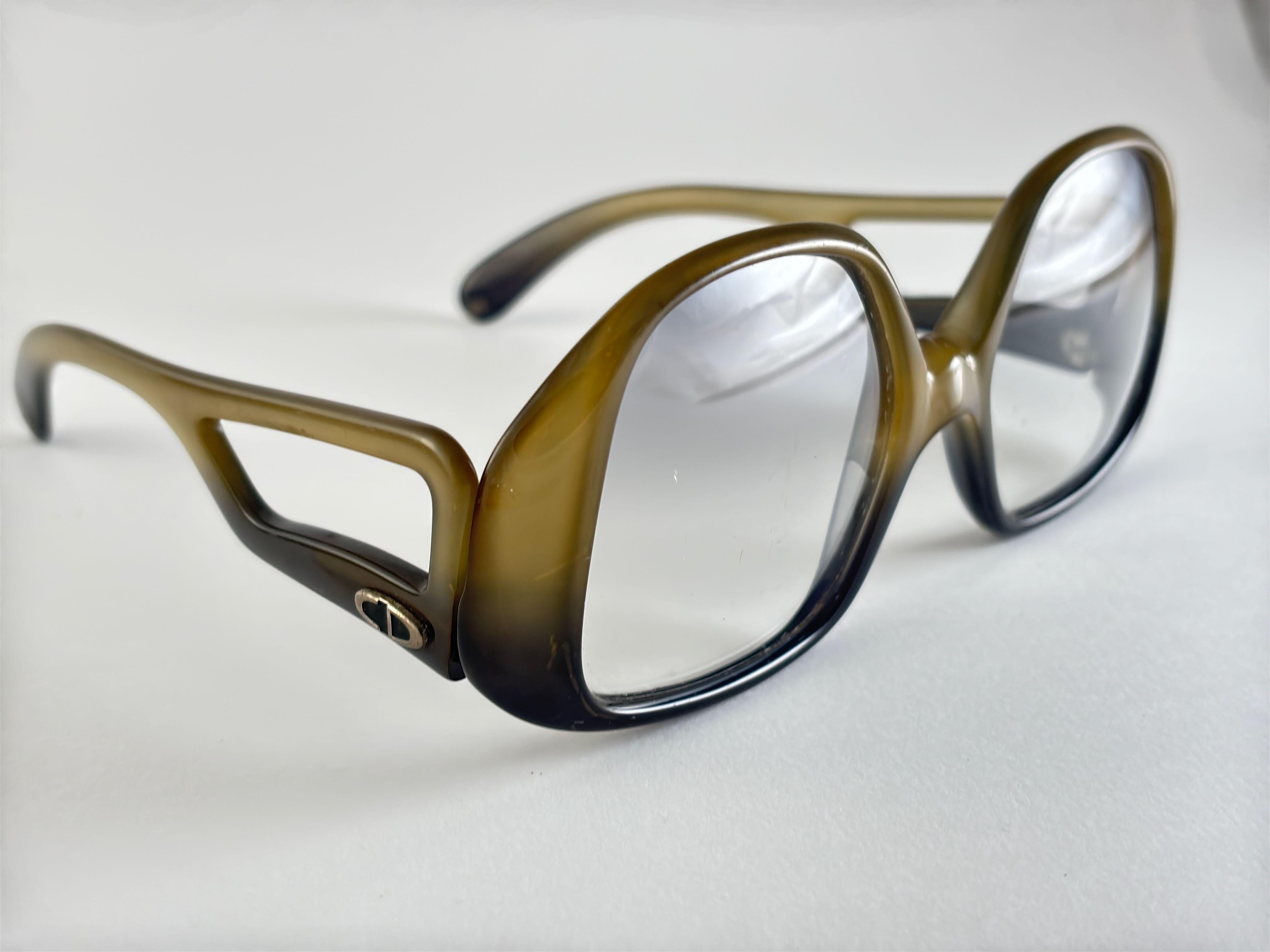 Vintage Dior Optyl-Sonnenbrille mit grünen Ausschnitten, Deutschland 1970er Jahre im Angebot 3