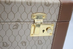 Vintage Dior Monogramme Canvas and Leather Vanity Case Trunk