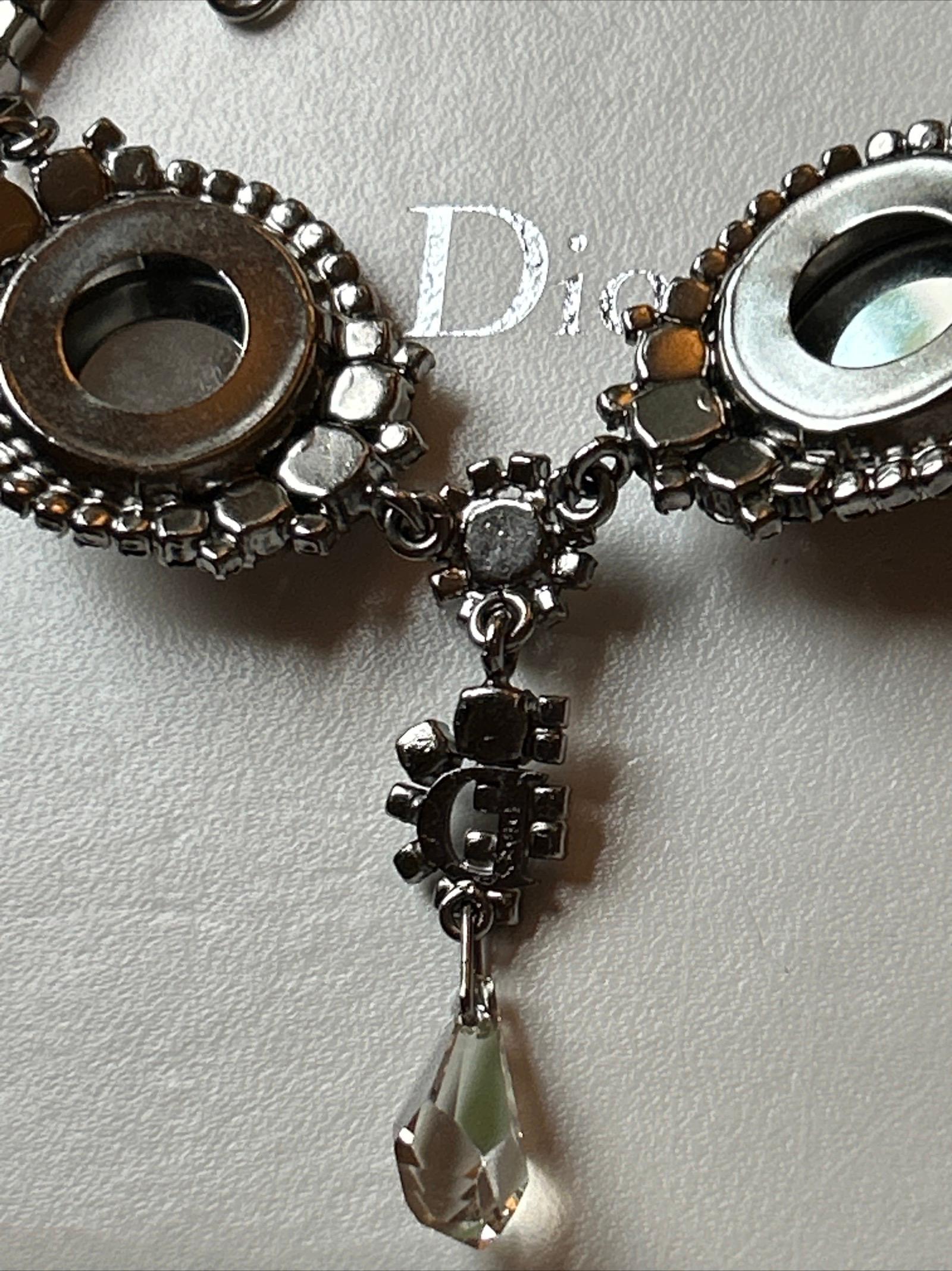 Vintage Dior necklace with crystals For Sale 11