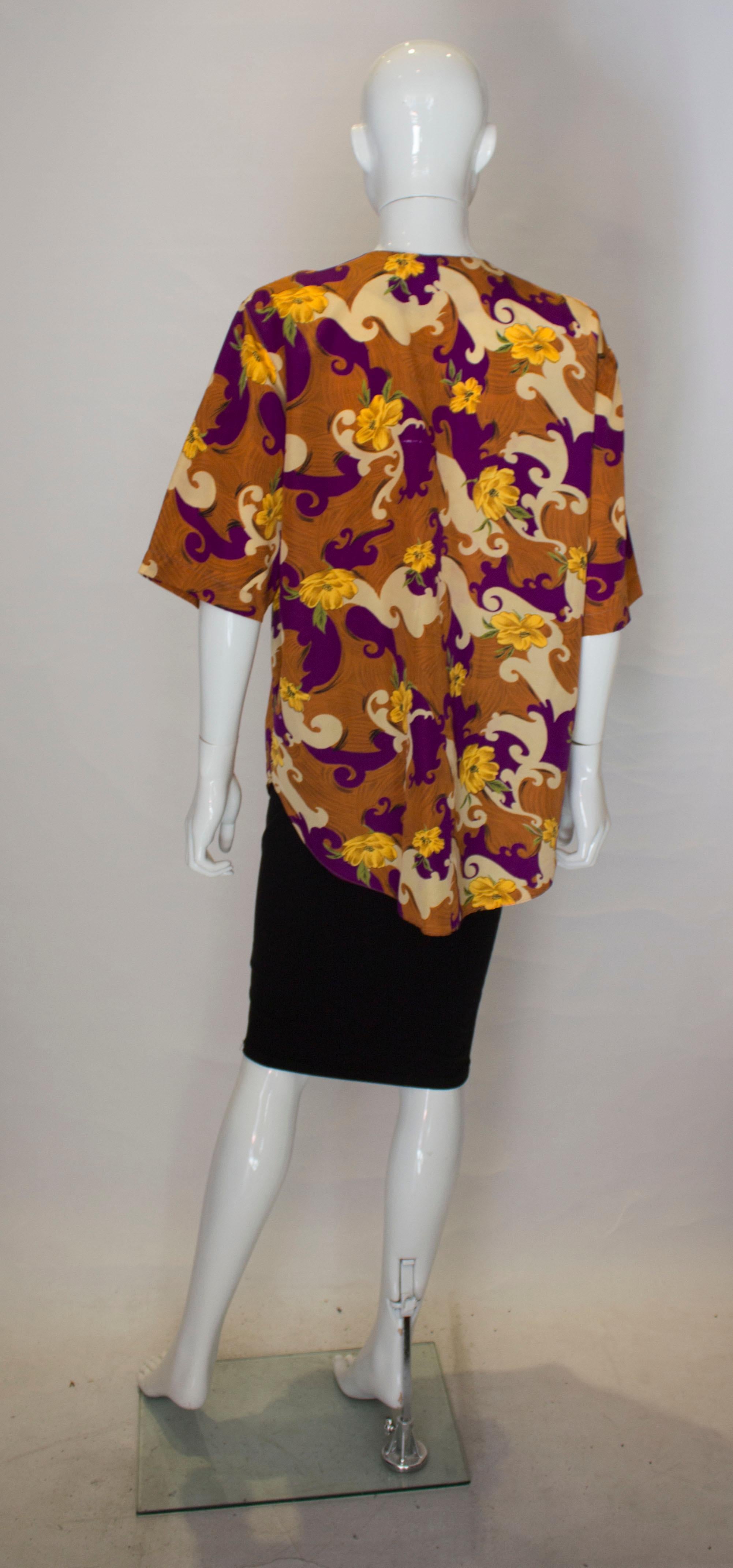 Vintage Dior Silk Blouse In Good Condition For Sale In London, GB