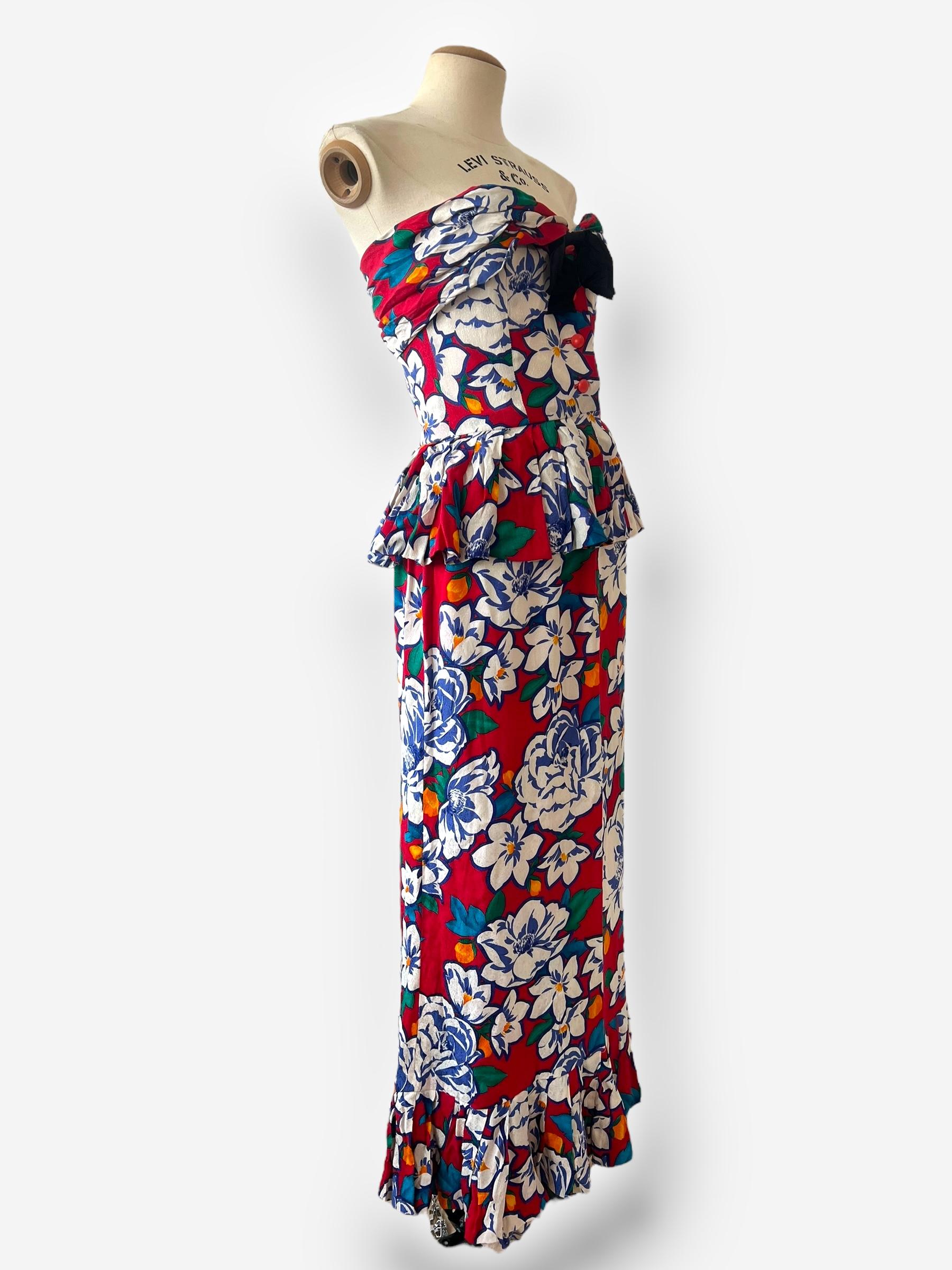 Vintage Dior Silk Ensemble, circa 1980s For Sale 5