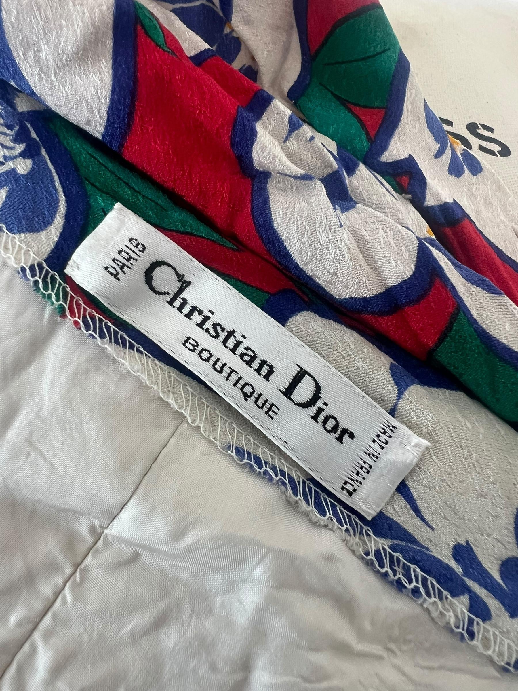 Vintage Dior Silk Ensemble, circa 1980s For Sale 7