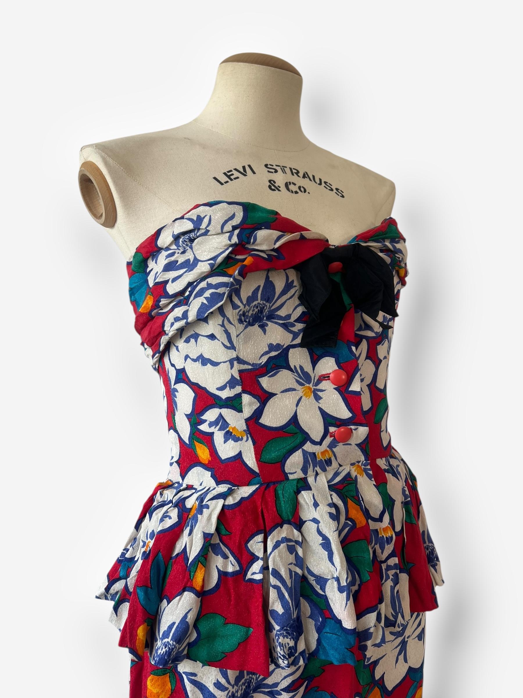 Vintage Dior Silk Ensemble, circa 1980s For Sale 2