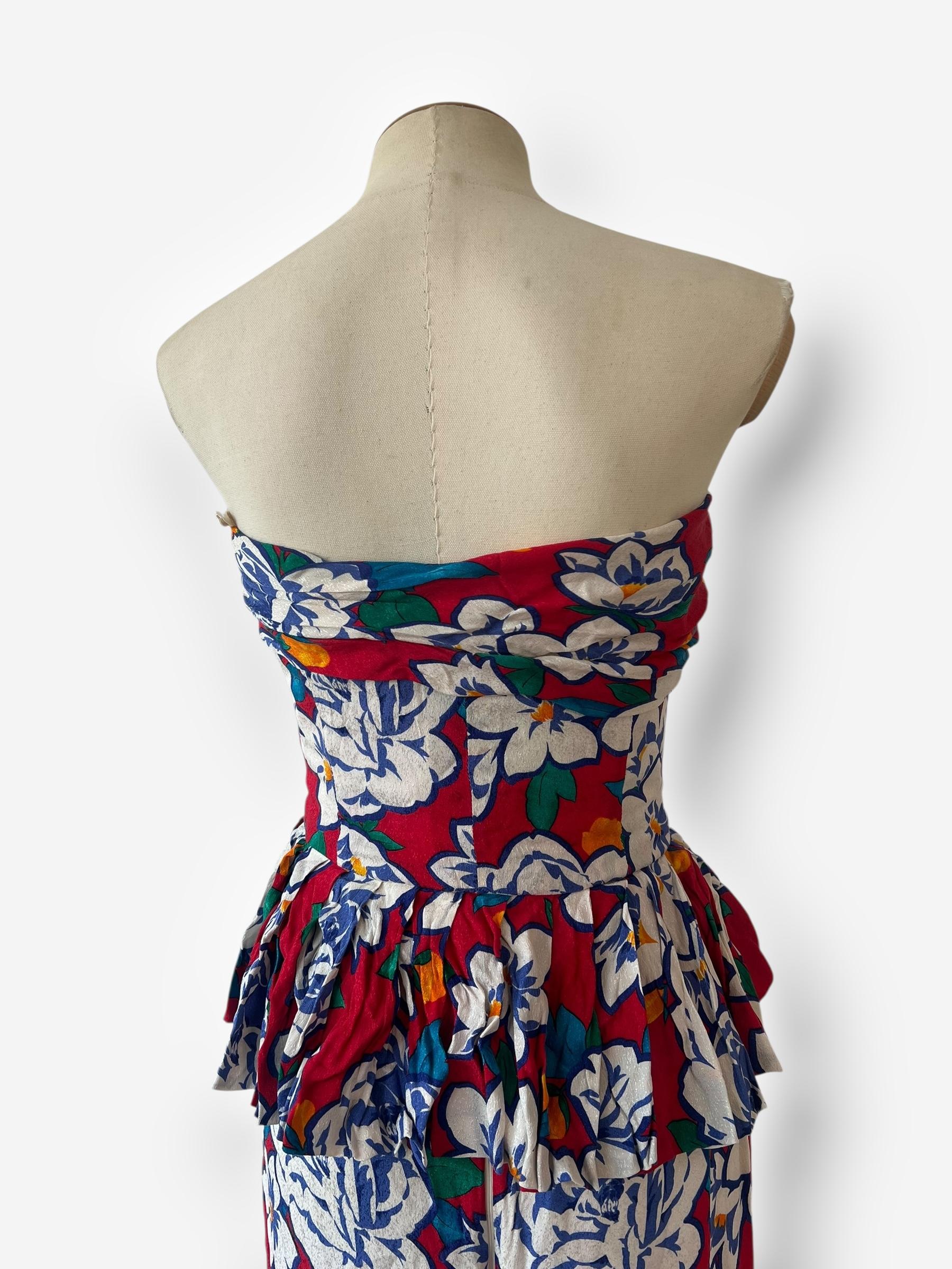 Vintage Dior Silk Ensemble, circa 1980s For Sale 4
