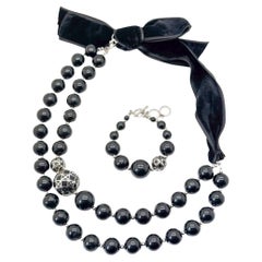 Vintage Dior by Galliano Statement Cannage Necklace and Bracelet Set 2000s