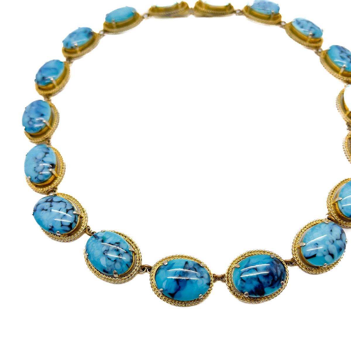 Women's Vintage Dior Turquoise Riviere Necklace 1962 For Sale