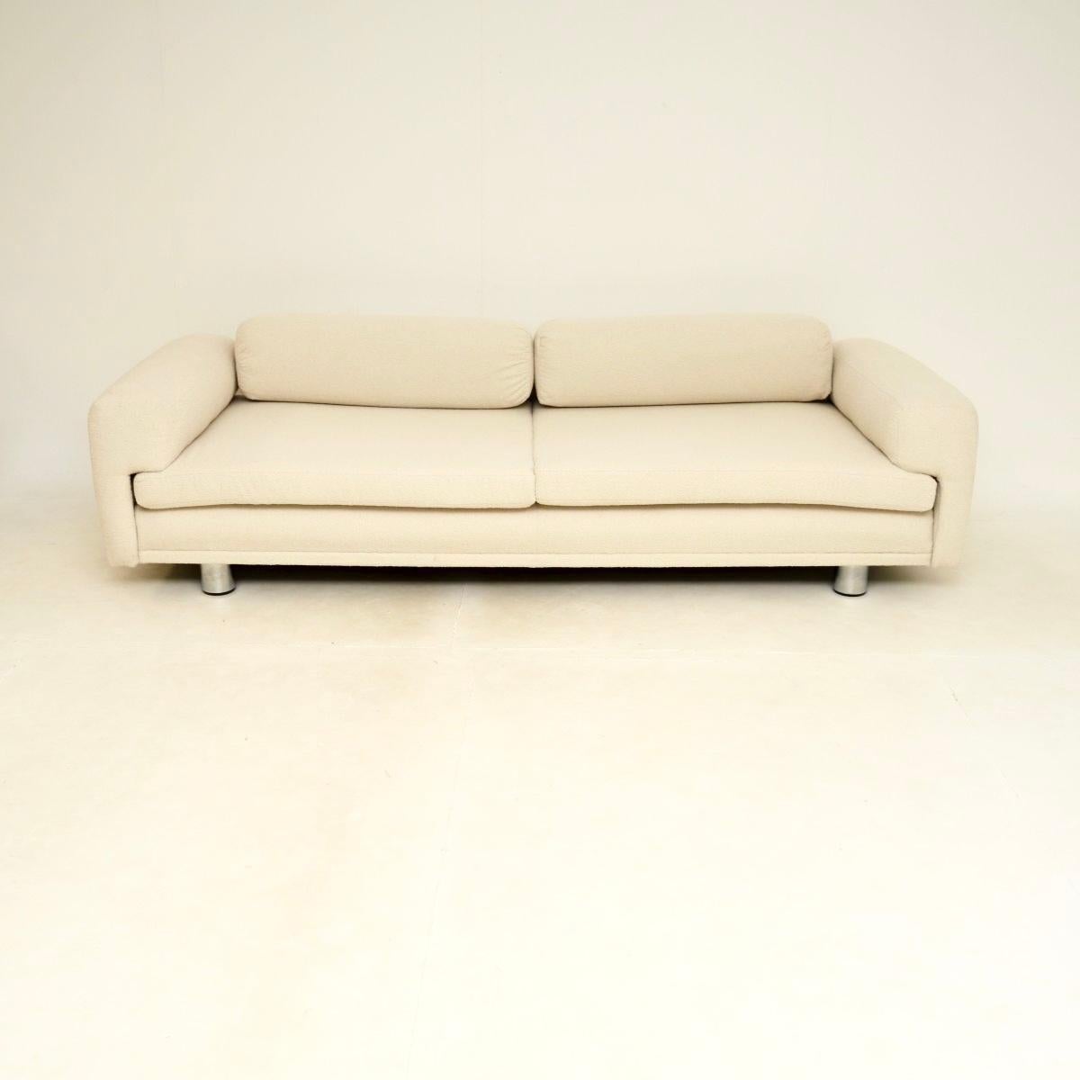 A rare and extremely well made vintage Diplomat sofa by Howard Keith, dating from the 1960’s.

This is of outstanding quality, it is an iconic design with grand and impressive proportions. It is well padded and comfortable, it sits on chunky chrome