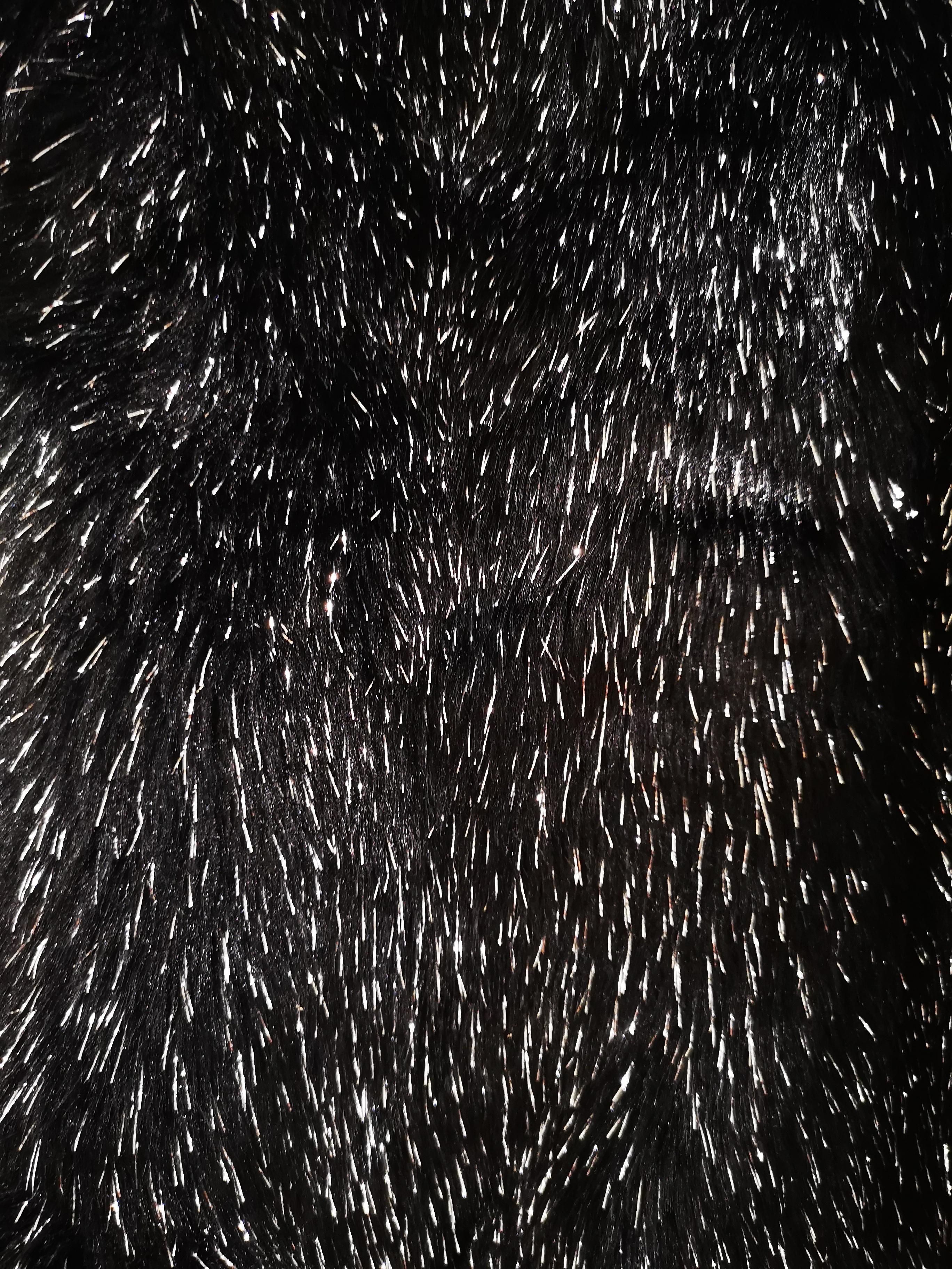 Vintage Dirada black silver faux fur coat  3