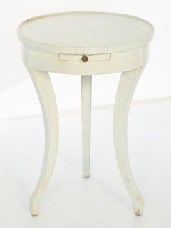 Vintage Directoire Style Painted Accent Table with Slide