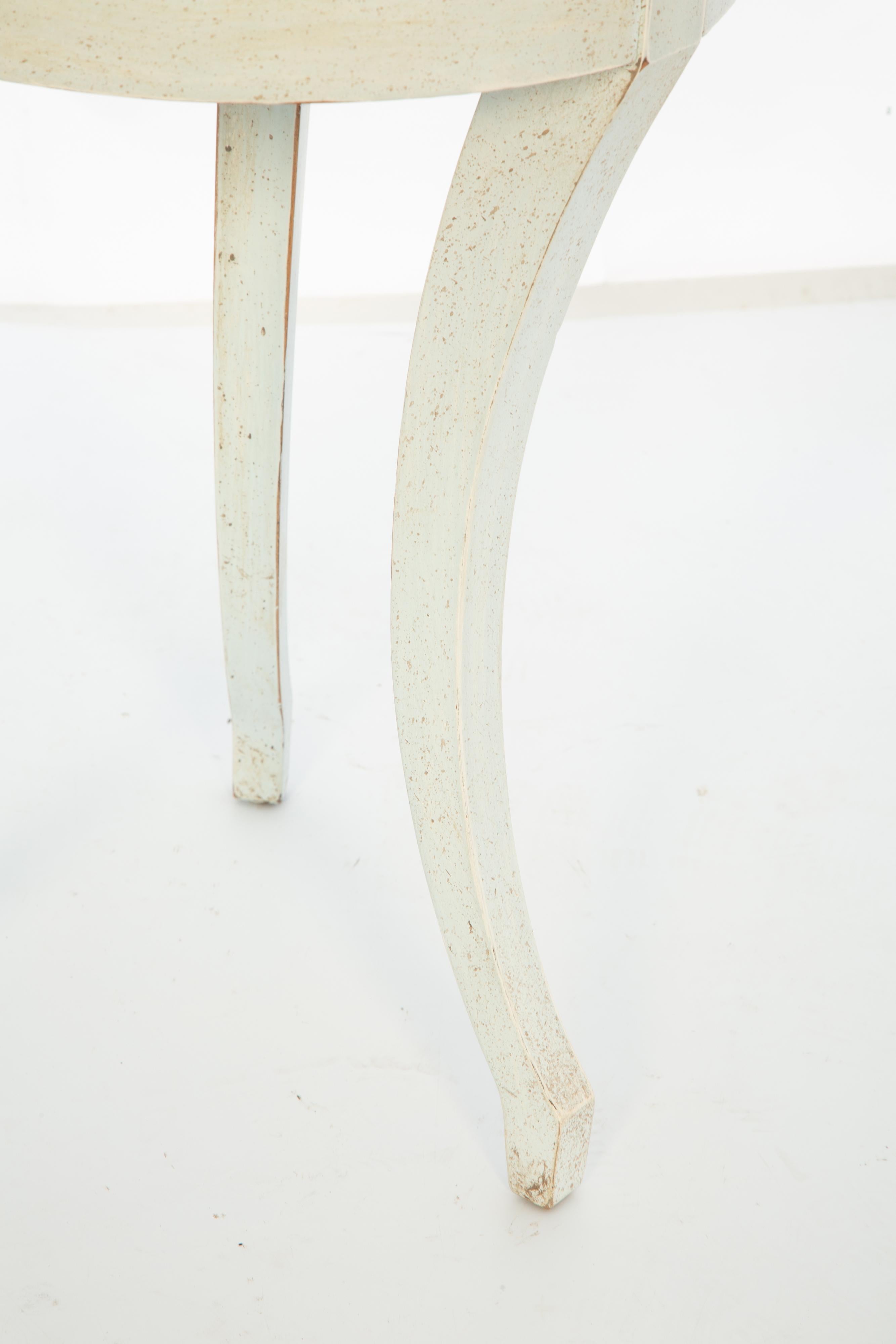 American Vintage Directoire Style Painted Accent Table with Slide For Sale