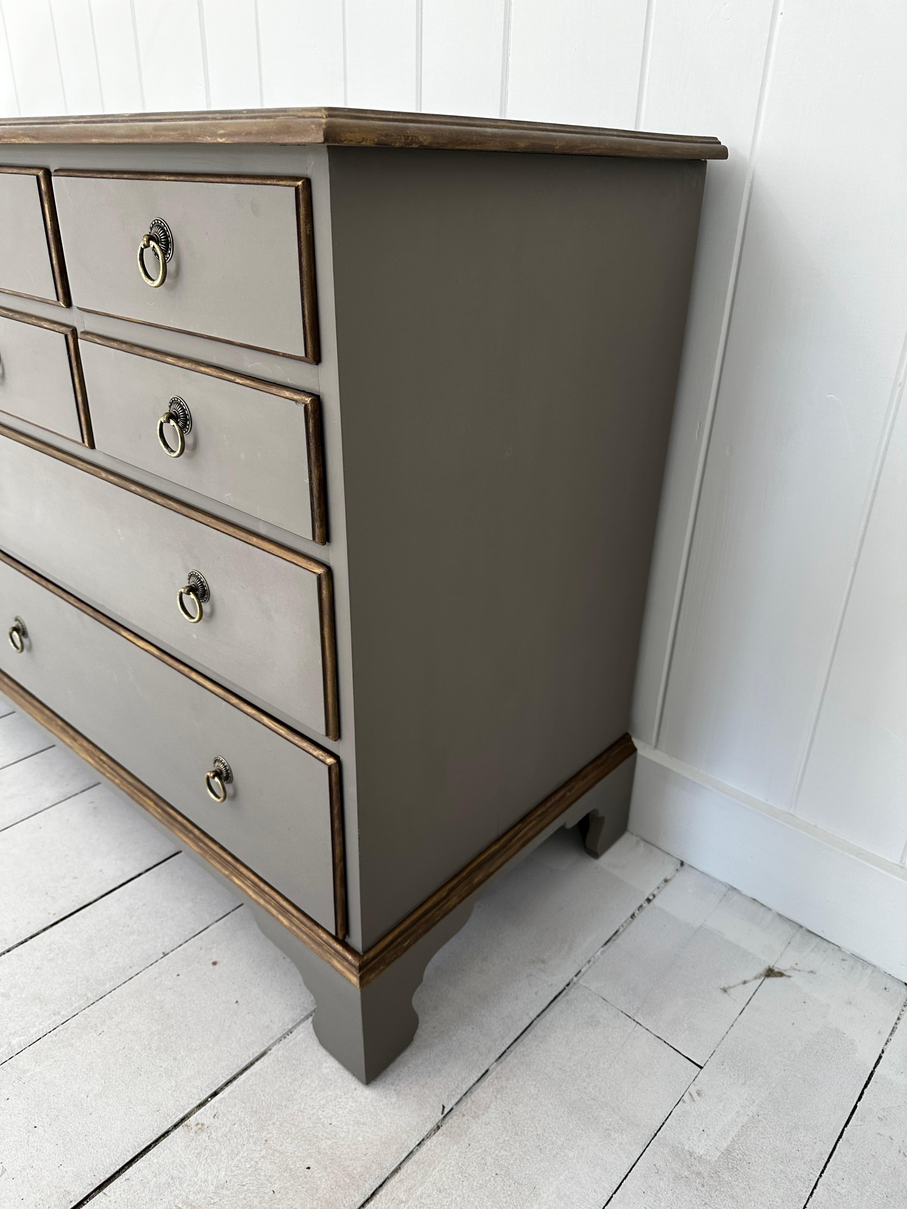 Vintage Directoire Style Painted Dresser In Good Condition For Sale In Sheffield, MA